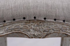 Pair of White Painted Gustavian Lindome Chairs