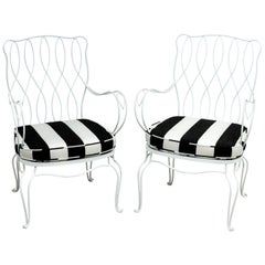 Pair of Iron Armchairs In the Style of Jean-Charles Moreux