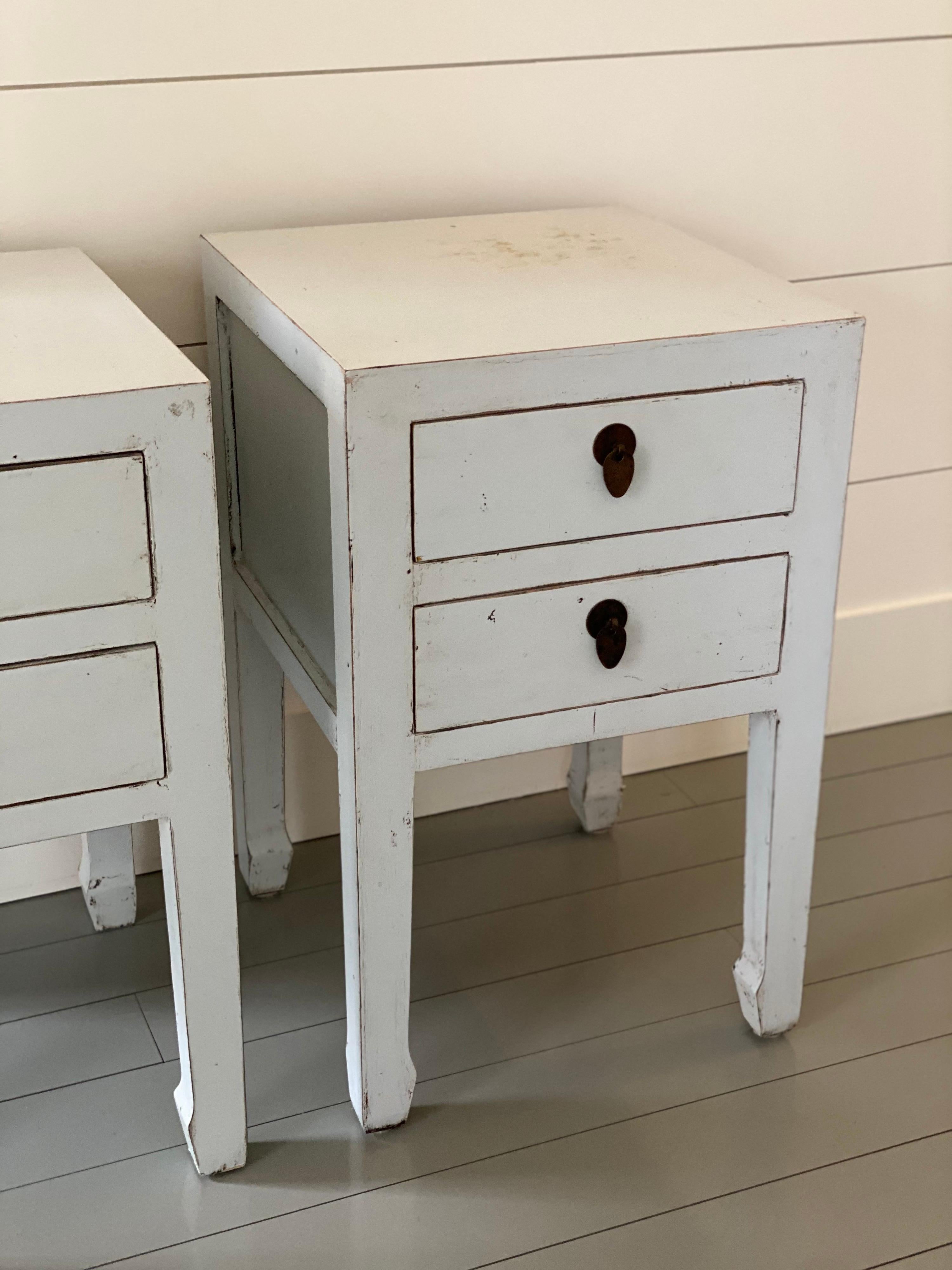 end table with two drawers