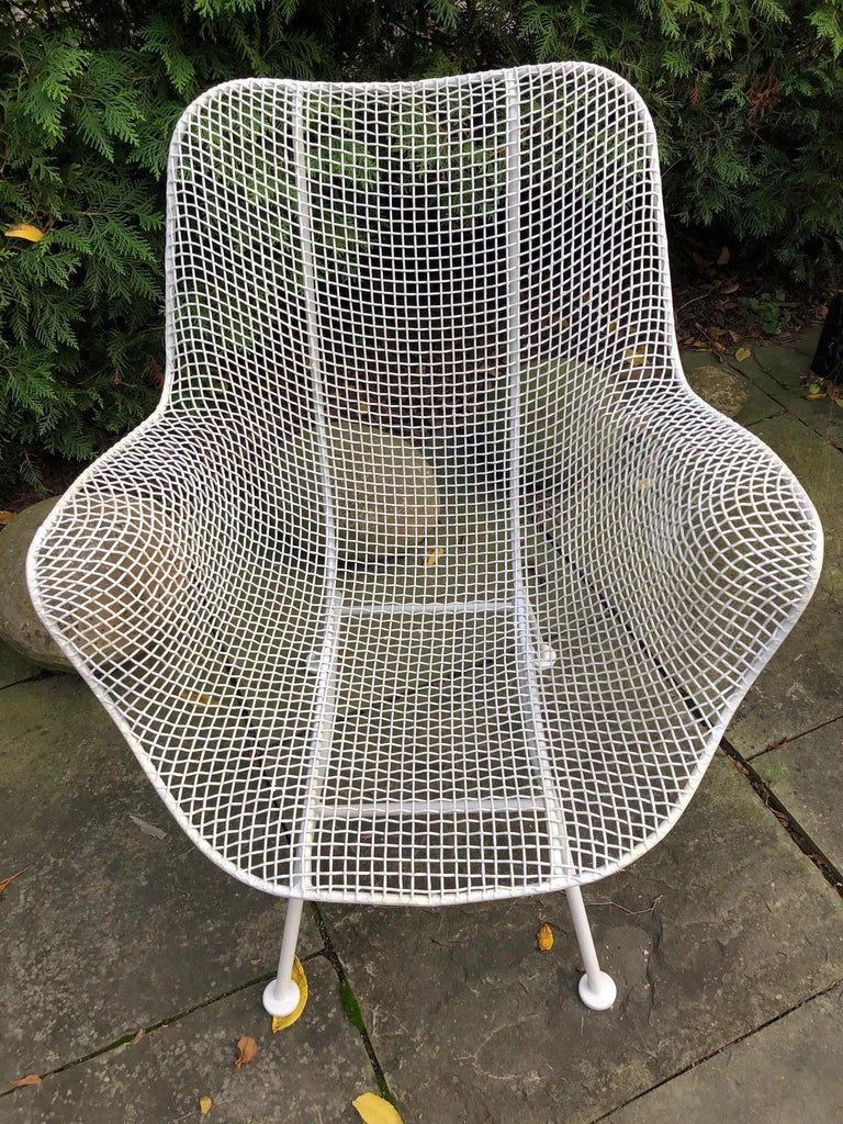 Pair of White Patio Chairs For Sale at 1stdibs