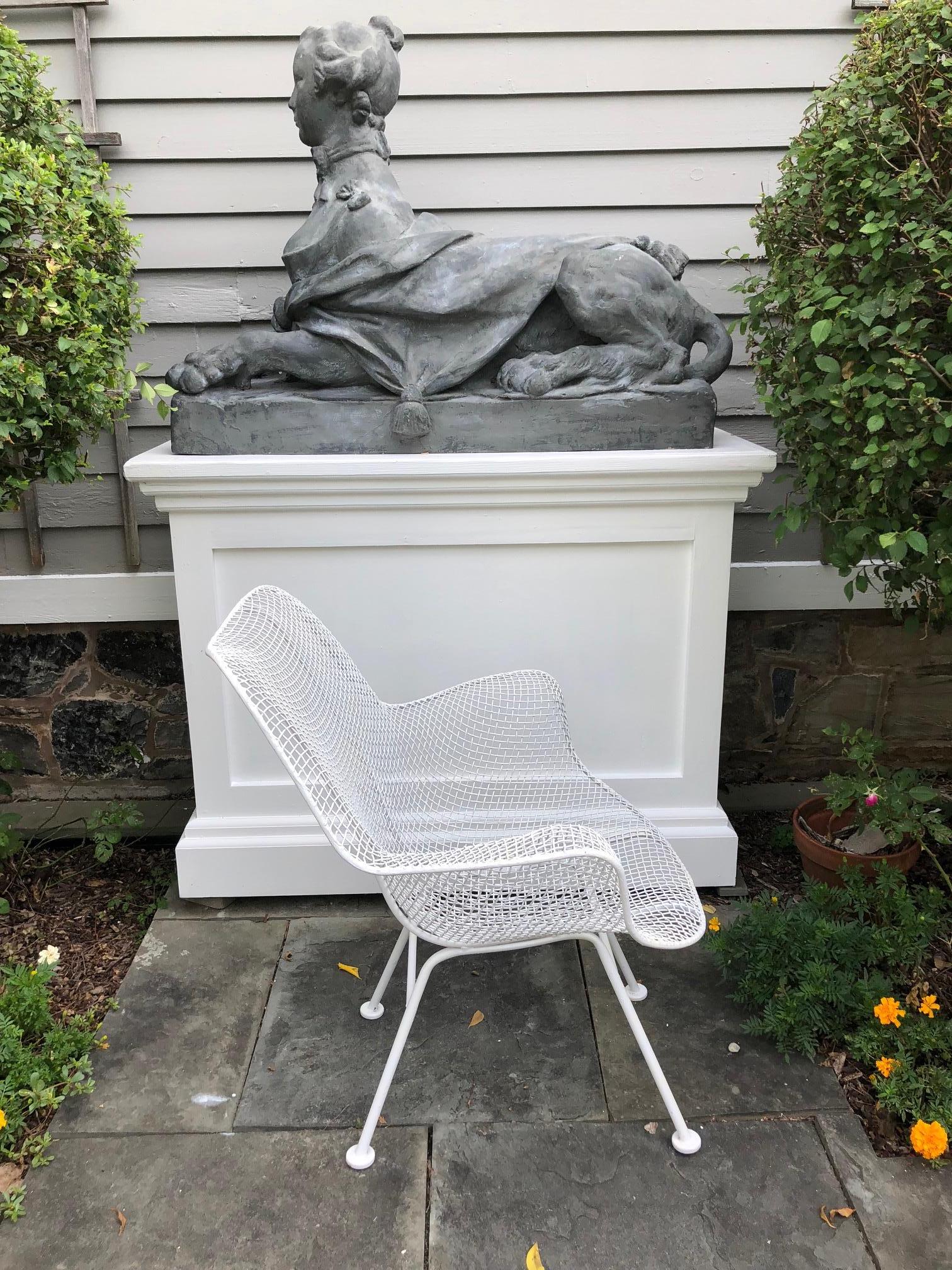 20th Century Pair of White Patio Chairs by Russell Woodard