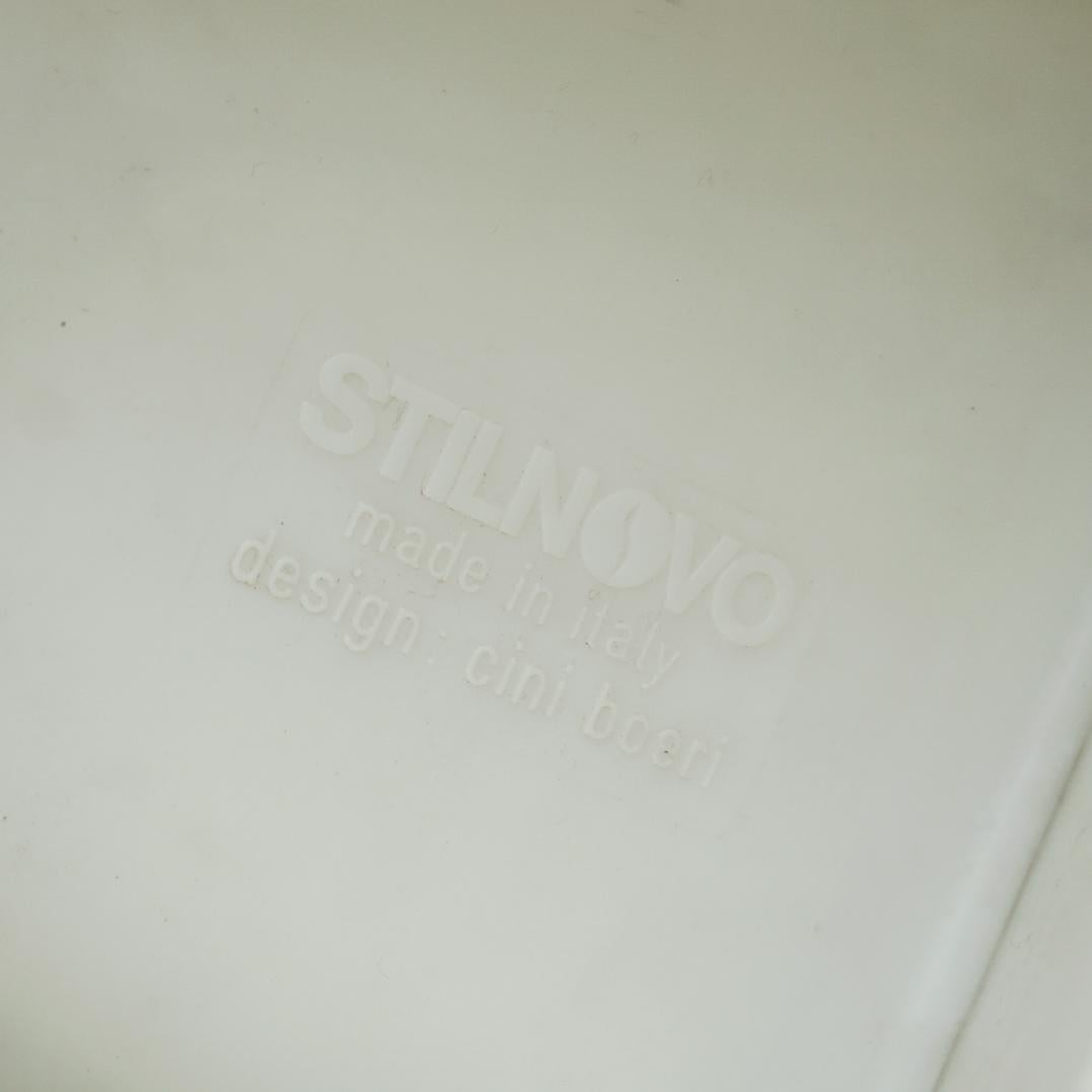 Paire de lampes de bureau en plastique blanc de Cini Boeri pour Stilnovo, Italie en vente 3
