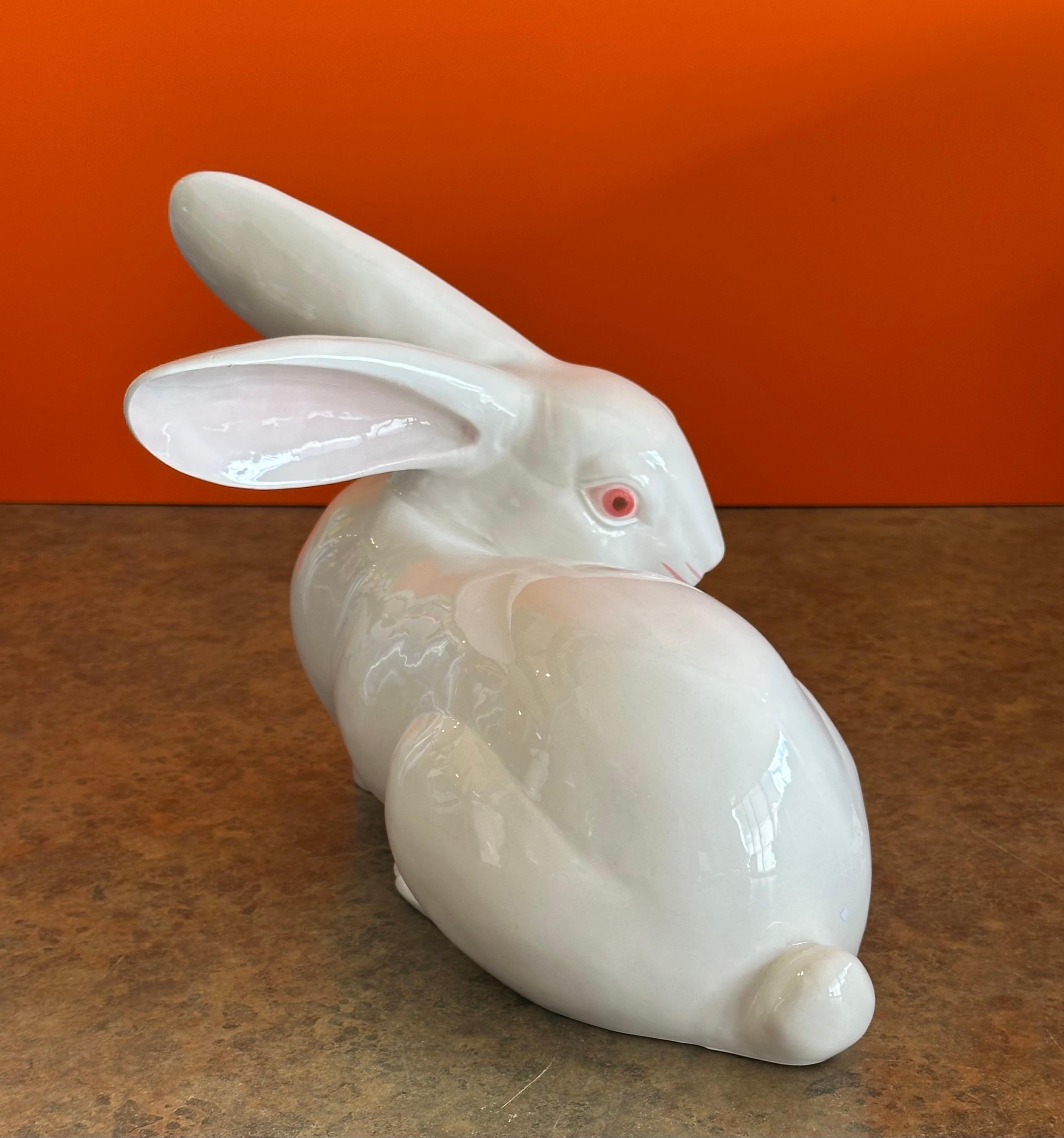 Coppia di conigli in porcellana bianca di Fitz and Floyd in vendita 6