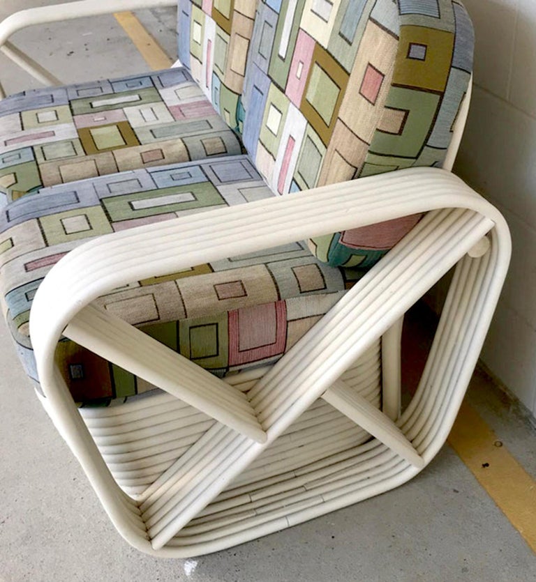Pair of White Rattan Sofa Frames by Paul Frankl For Sale at 1stDibs