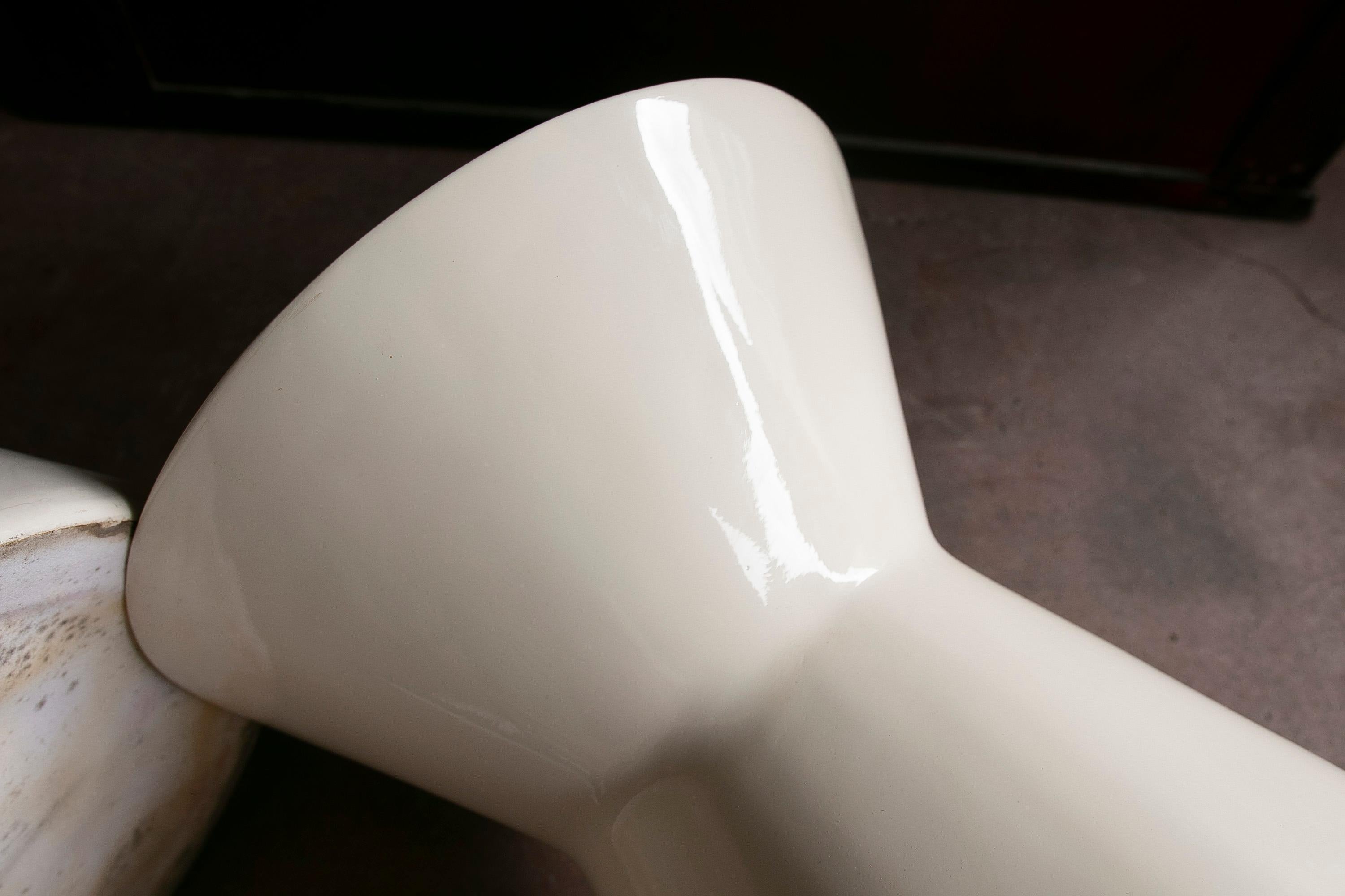 Pair of White Resin Stools For Sale 5