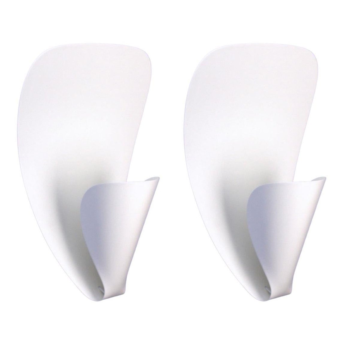 Pair of White Sconces B206 by Michel Buffet - in Stock! For Sale