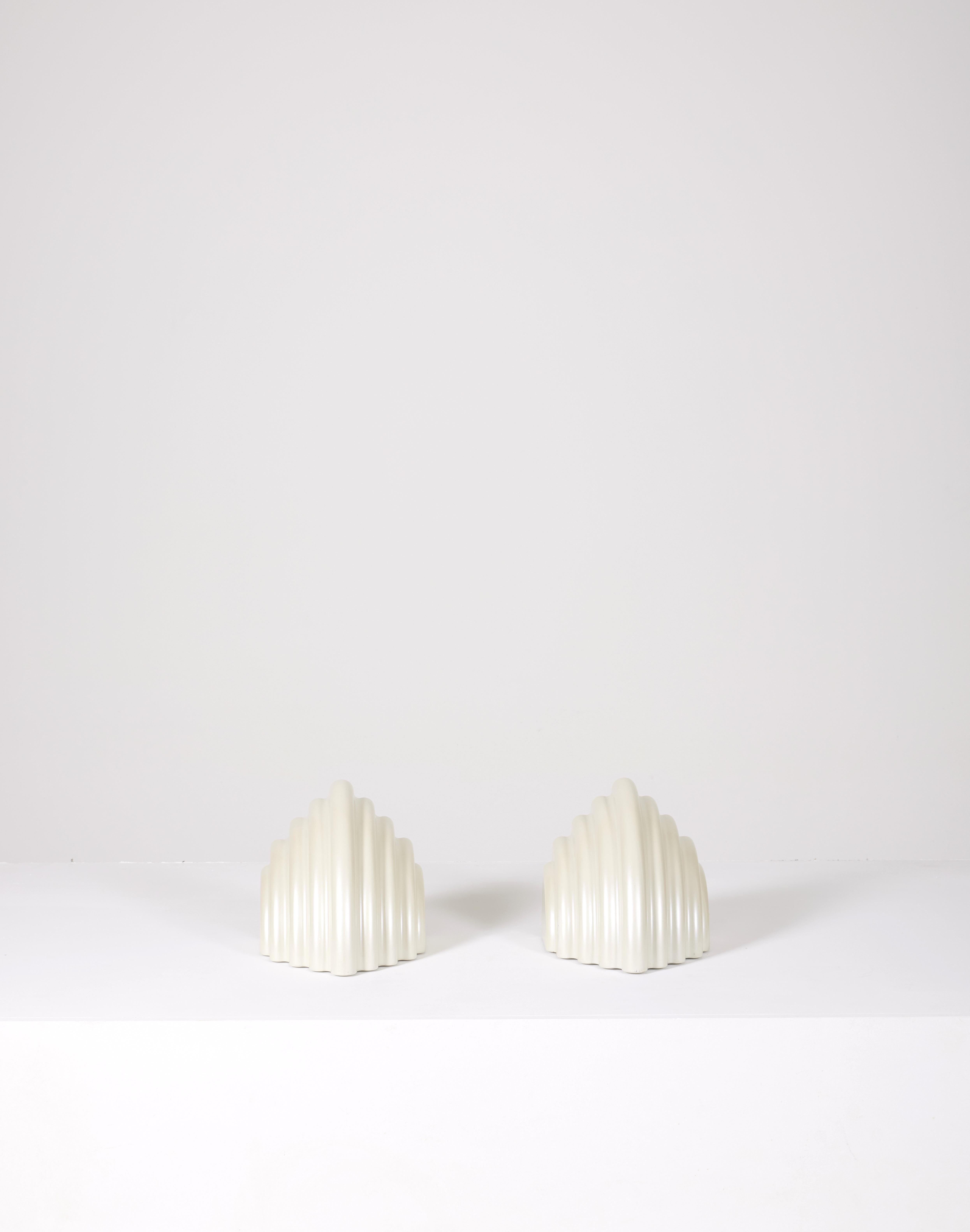 Pair of white Sconces by Kazuhide Takahama  For Sale 4