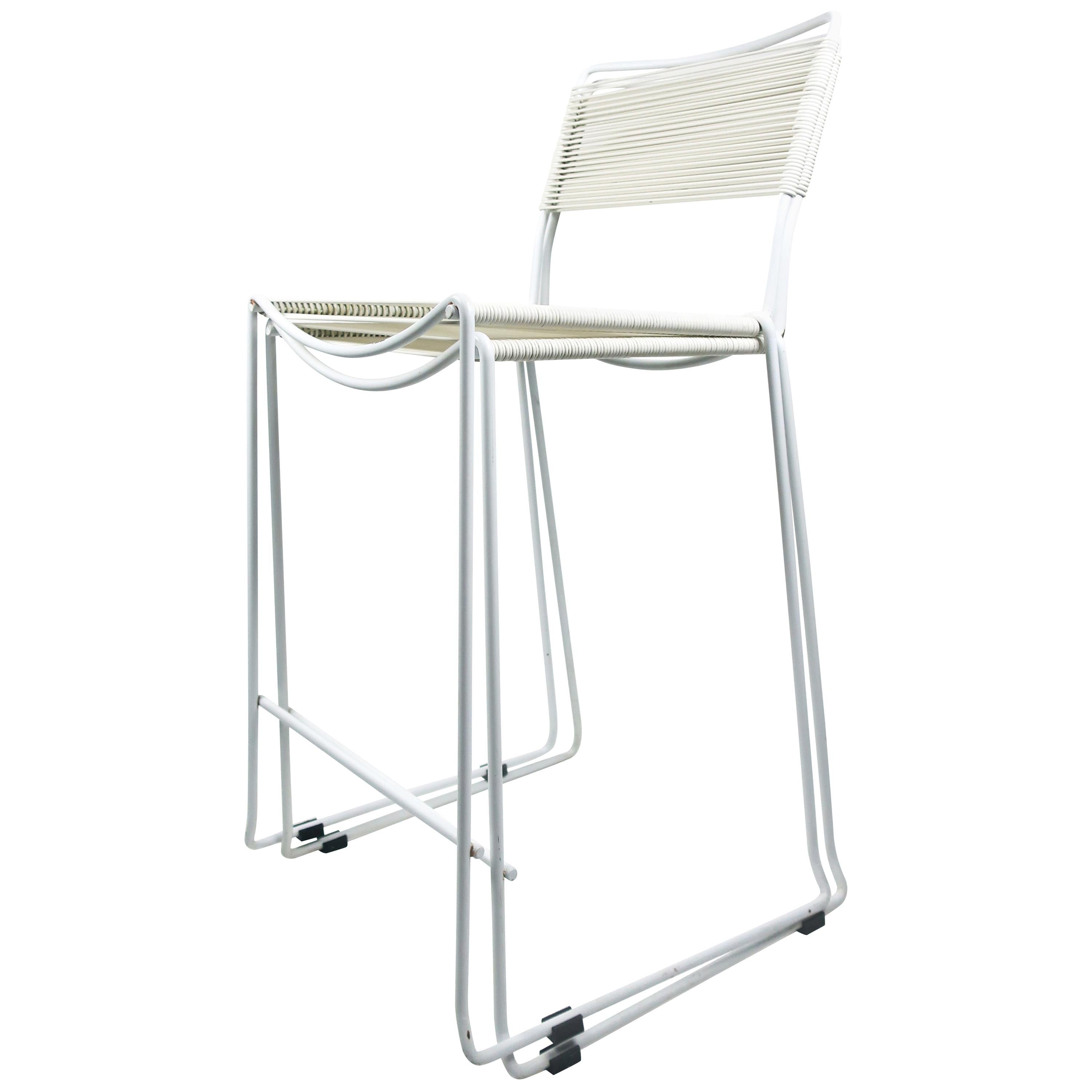 Pair of White 
Spaghetti
 Bar Stools