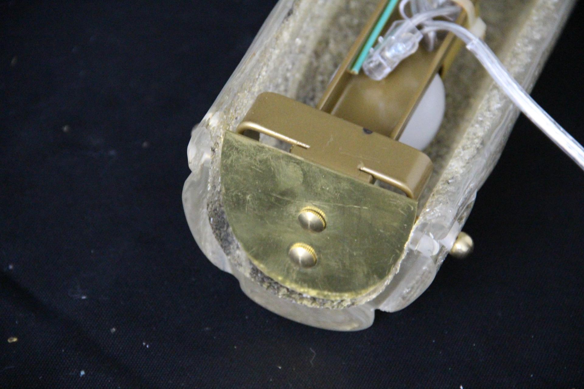 Pareja de Apliques de Cristal de Murano Blanco Texturado, Estilo Mazzega en venta 8