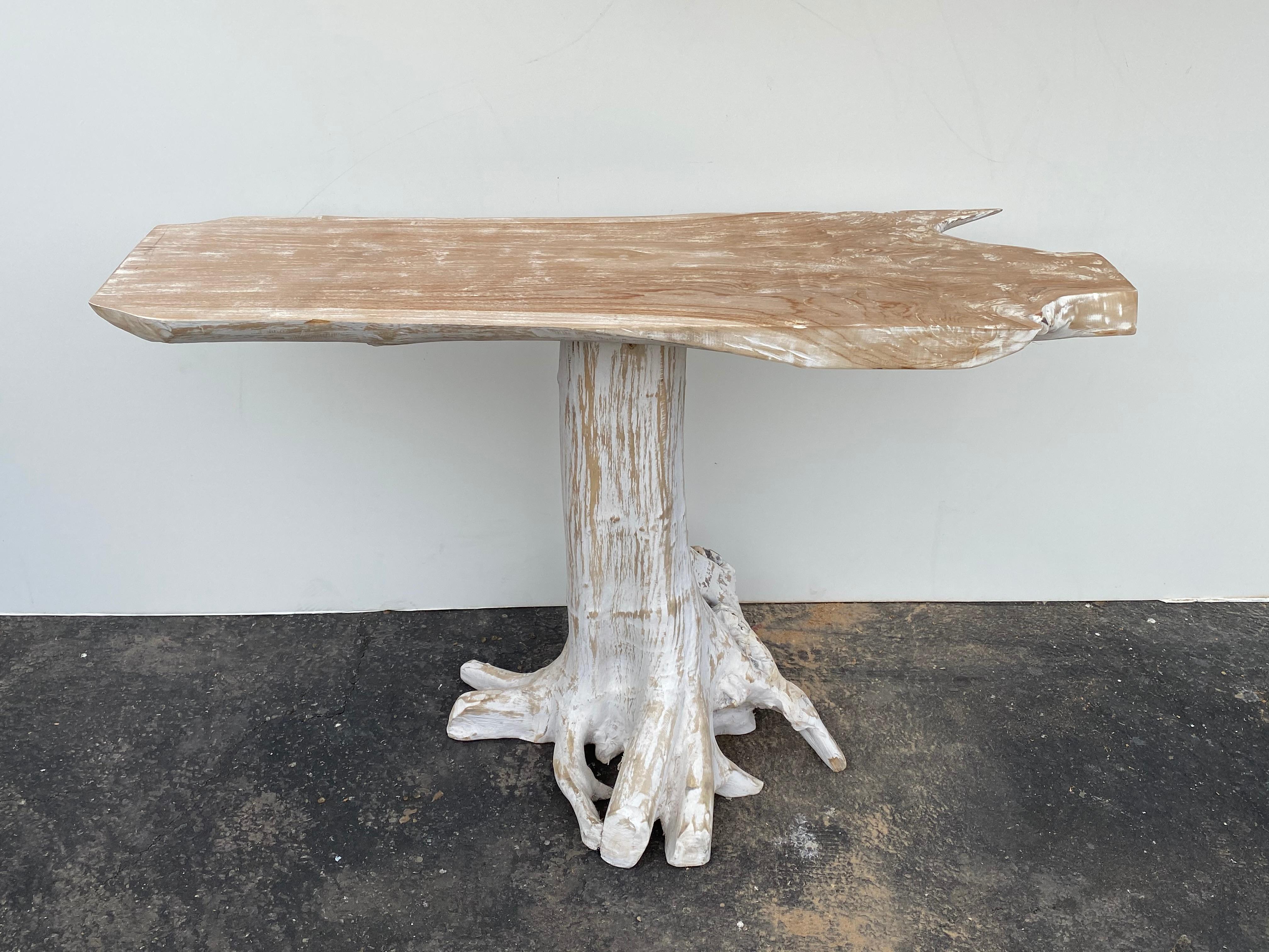 white root console table