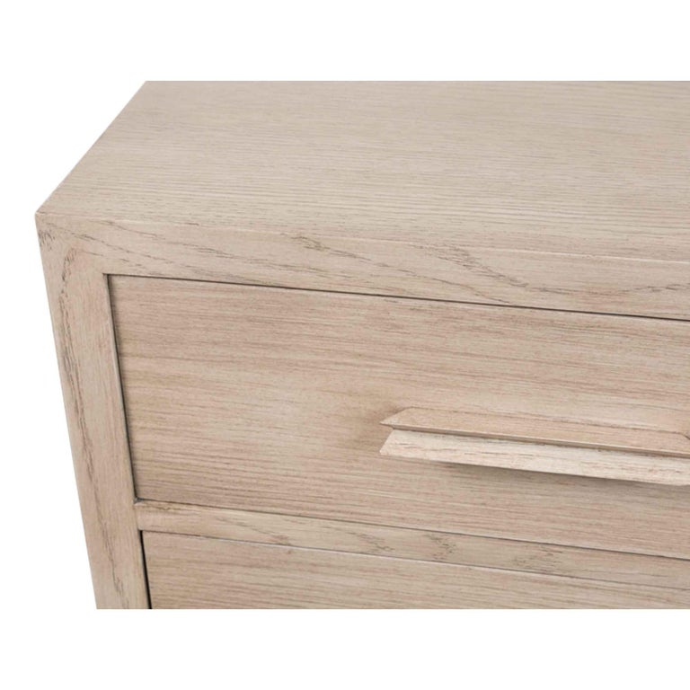 Pair of White Washed Oak Inverness Nightstands by Lawson-Fenning In New Condition For Sale In Los Angeles, CA