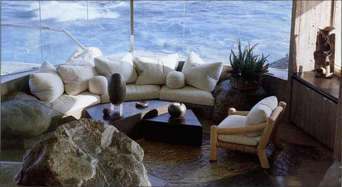 Pair of White Washed Pine Lounge Chairs by Michael Taylor 7