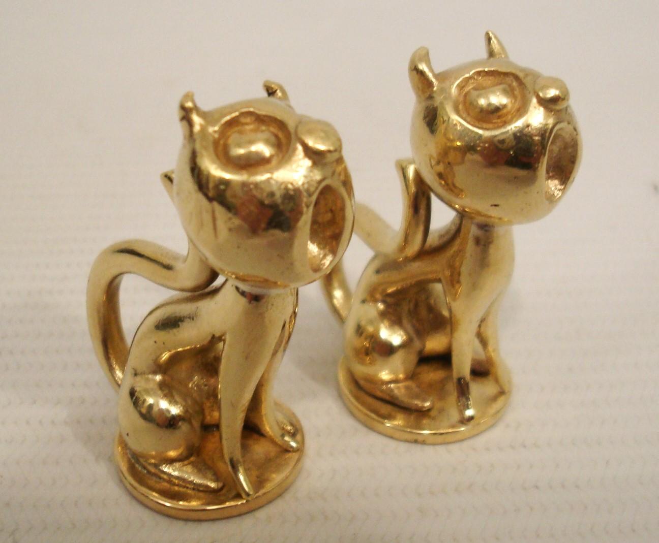 Pareja de Figuritas de Bronce Art Decó Félix el Gato Austria de WHW Hagenauer en venta 2