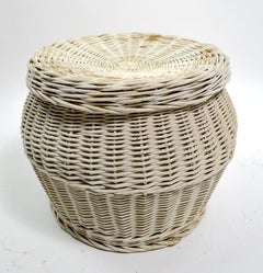 Pair of Wicker Basket Form with Lids