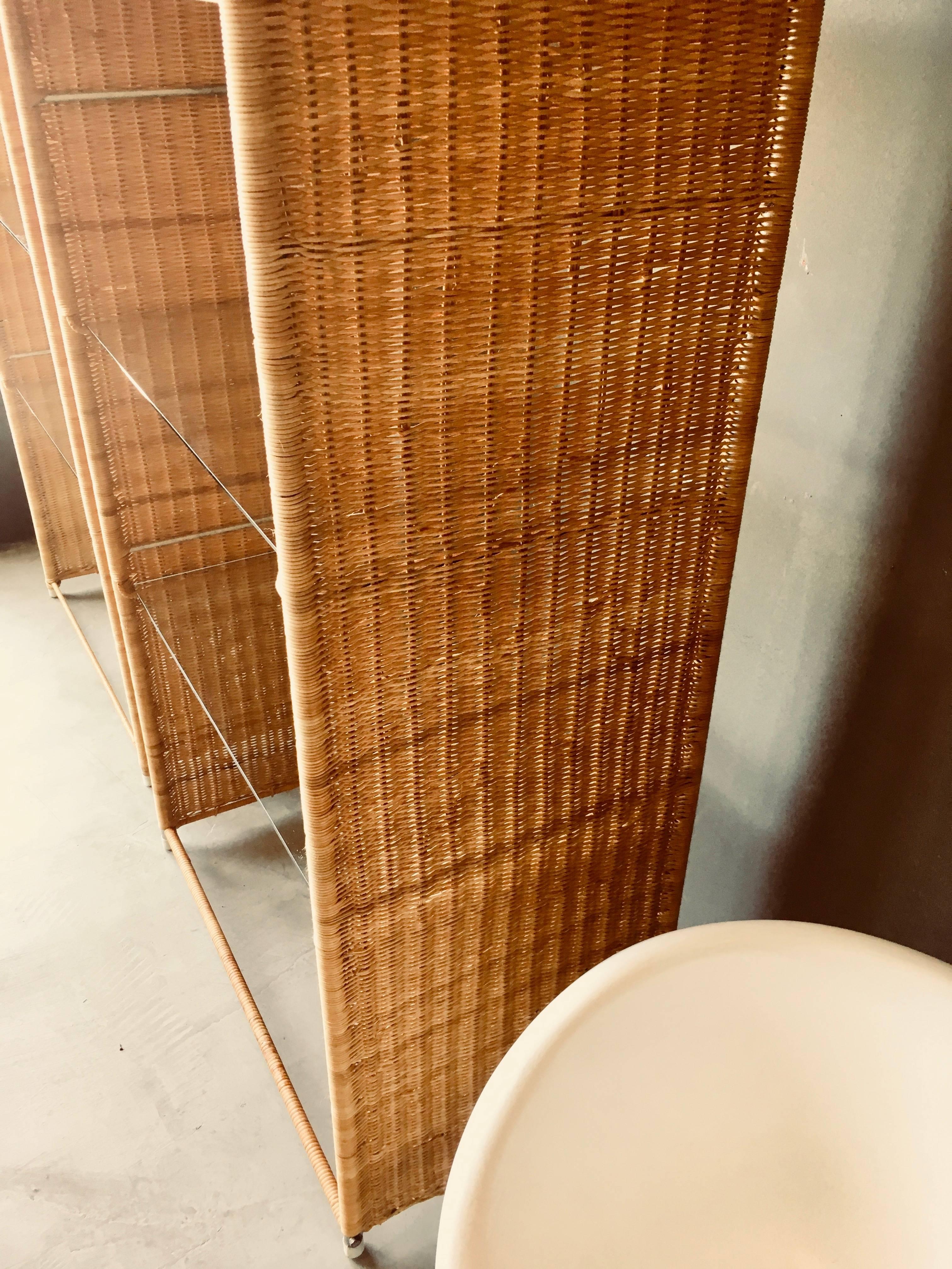 Pair of Wicker Bookshelves by Danny Ho Fong for Tropi-Cal 2