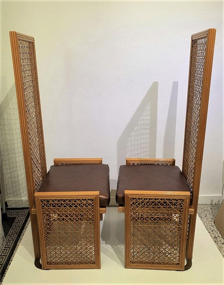 Modern Pair of Wicker Chairs by Viva del Sud for Casa Bique For Sale