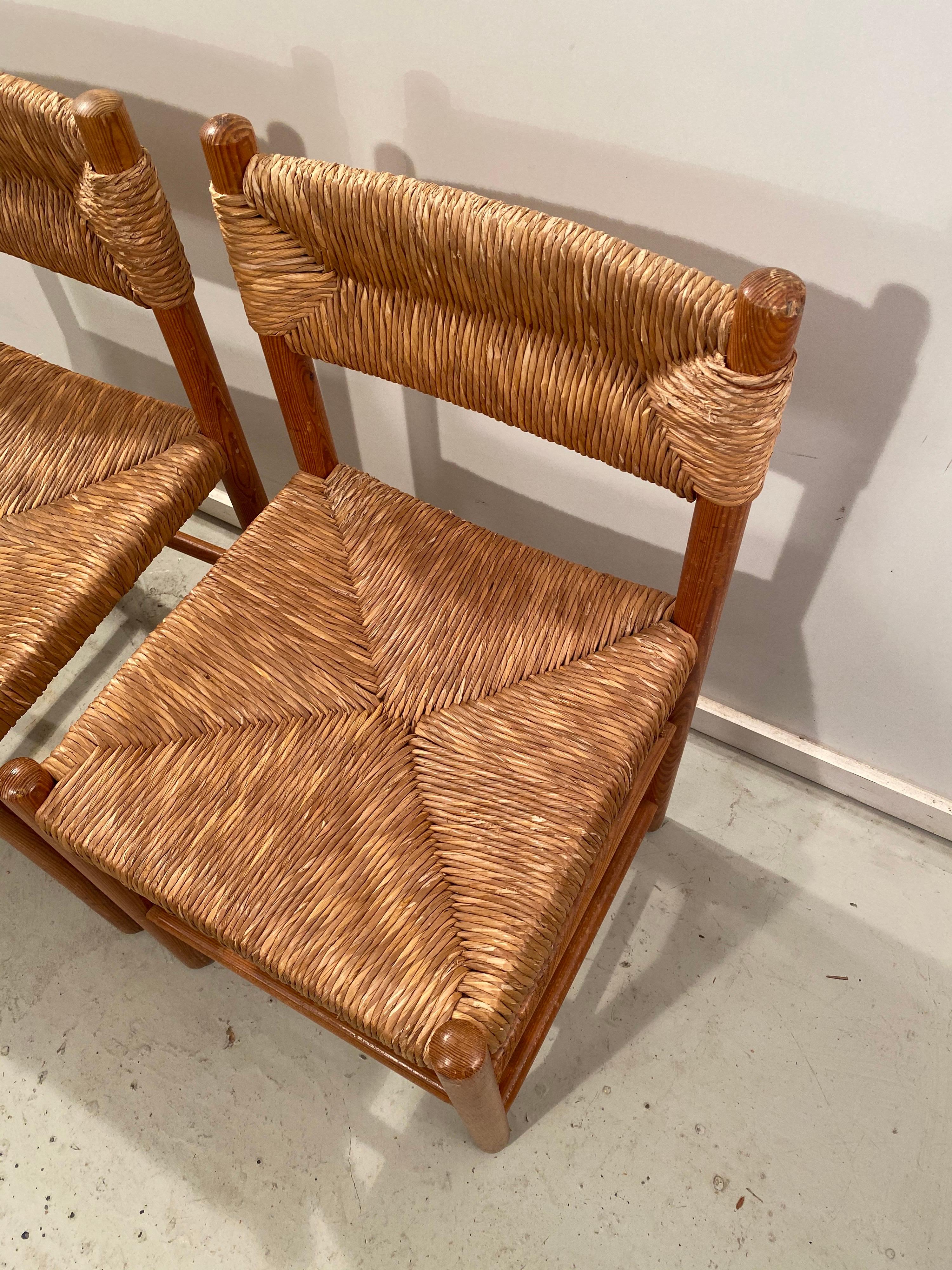 Pair of Wicker Dordogne Chairs by Charlotte Perriand for Sentou, 1950s For Sale 5