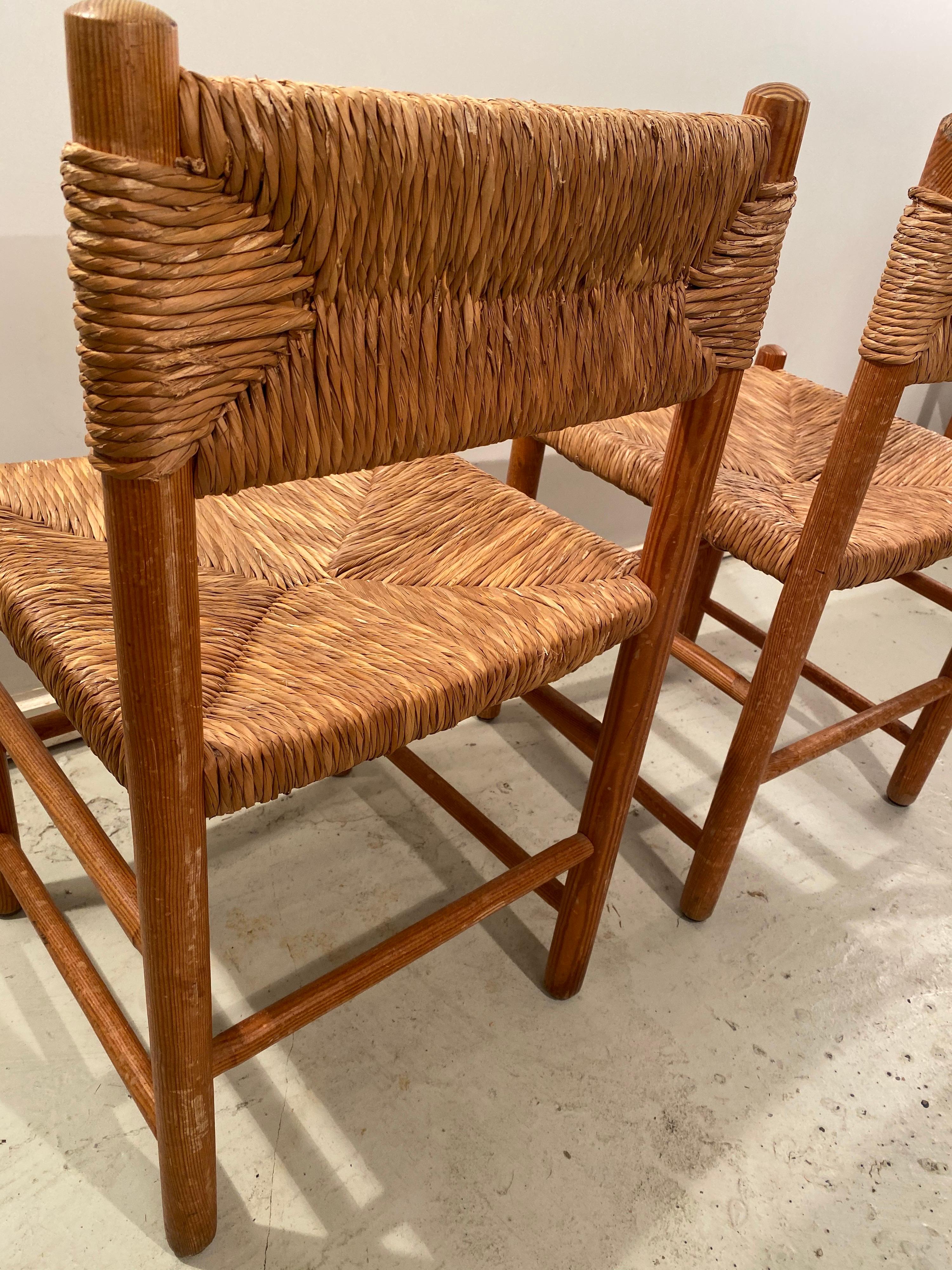 Pair of Wicker Dordogne Chairs by Charlotte Perriand for Sentou, 1950s For Sale 2