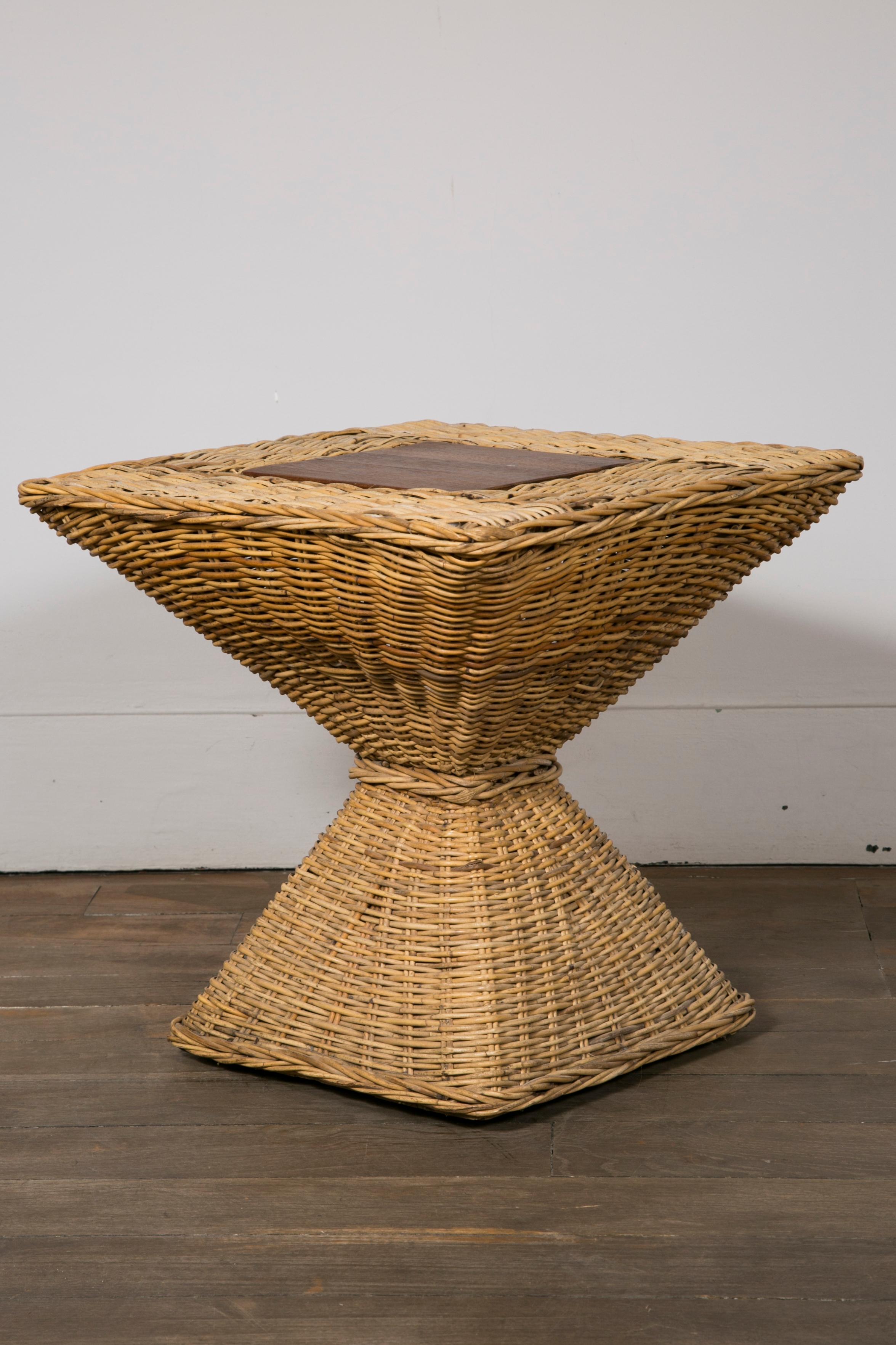 Pair of Wicker Side Tables 1