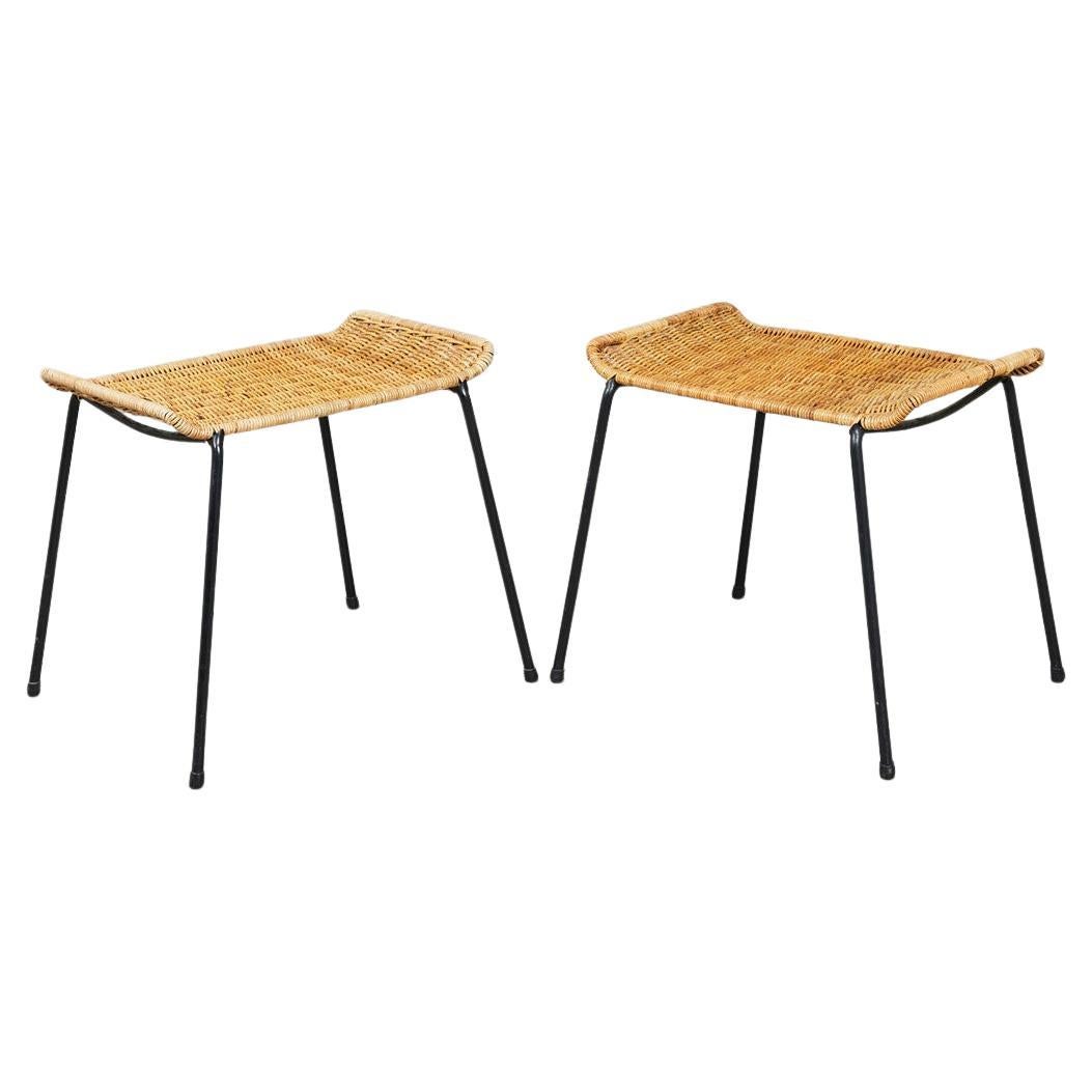 Pair of Wicker Stool by Gian Franco Legler