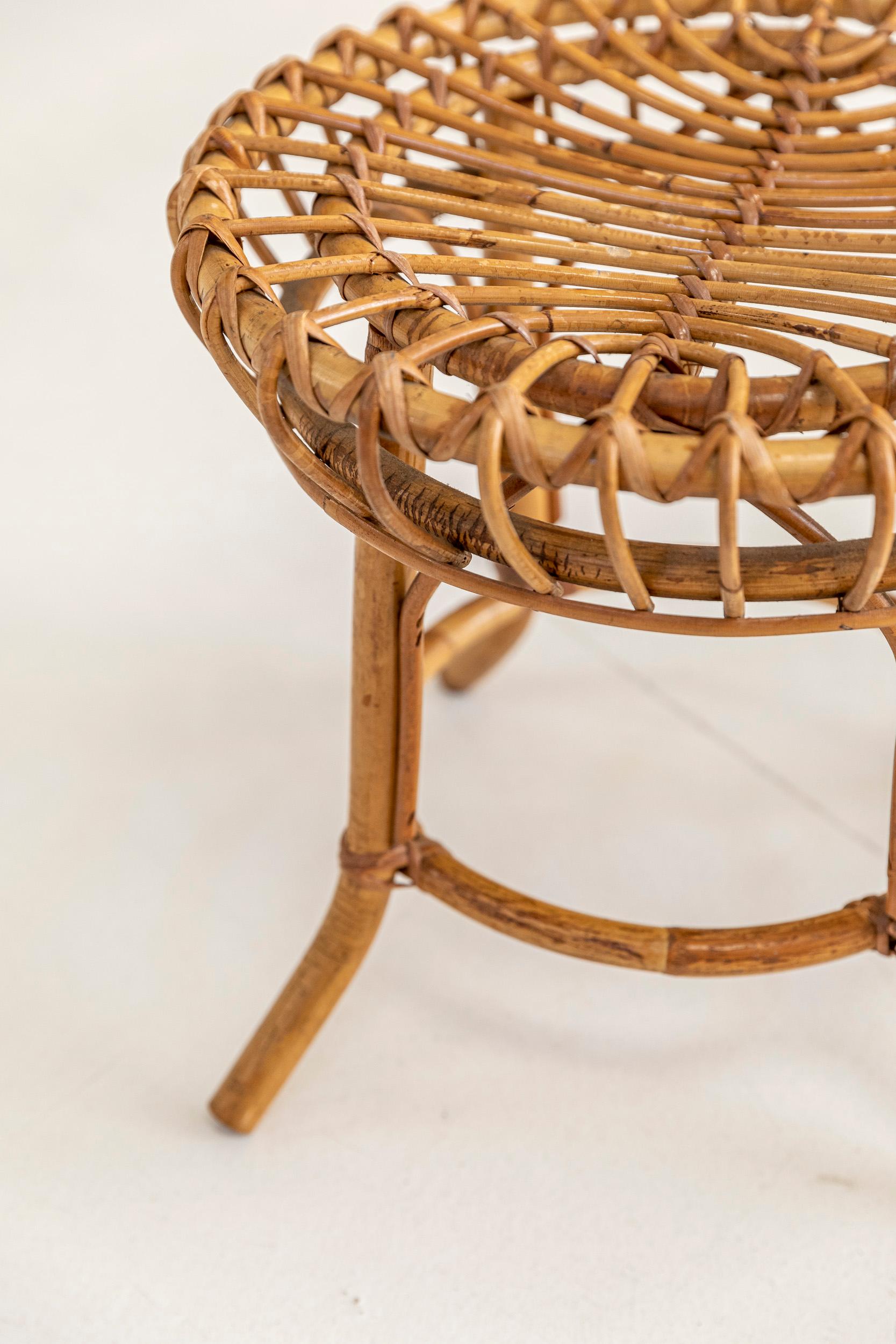 Pair of Wicker Stools 1