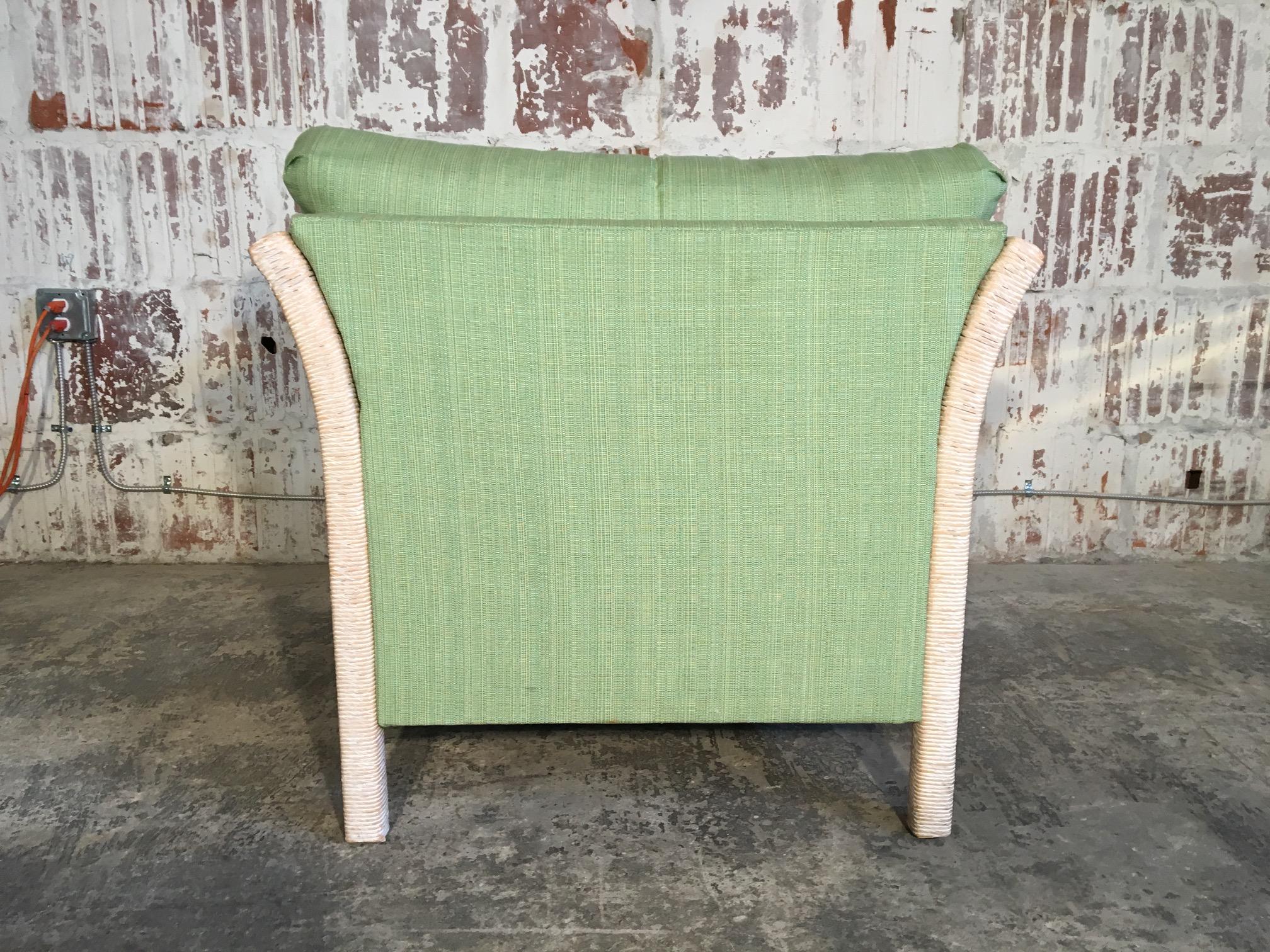Pair of Wicker Tuxedo Chairs by Henry Link for Lexington 1
