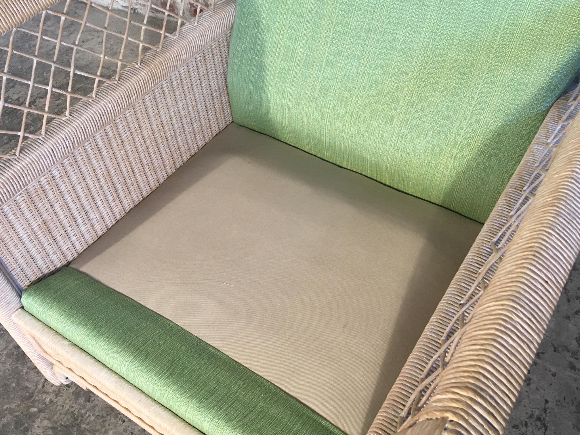 Pair of Wicker Tuxedo Chairs by Henry Link for Lexington For Sale 4