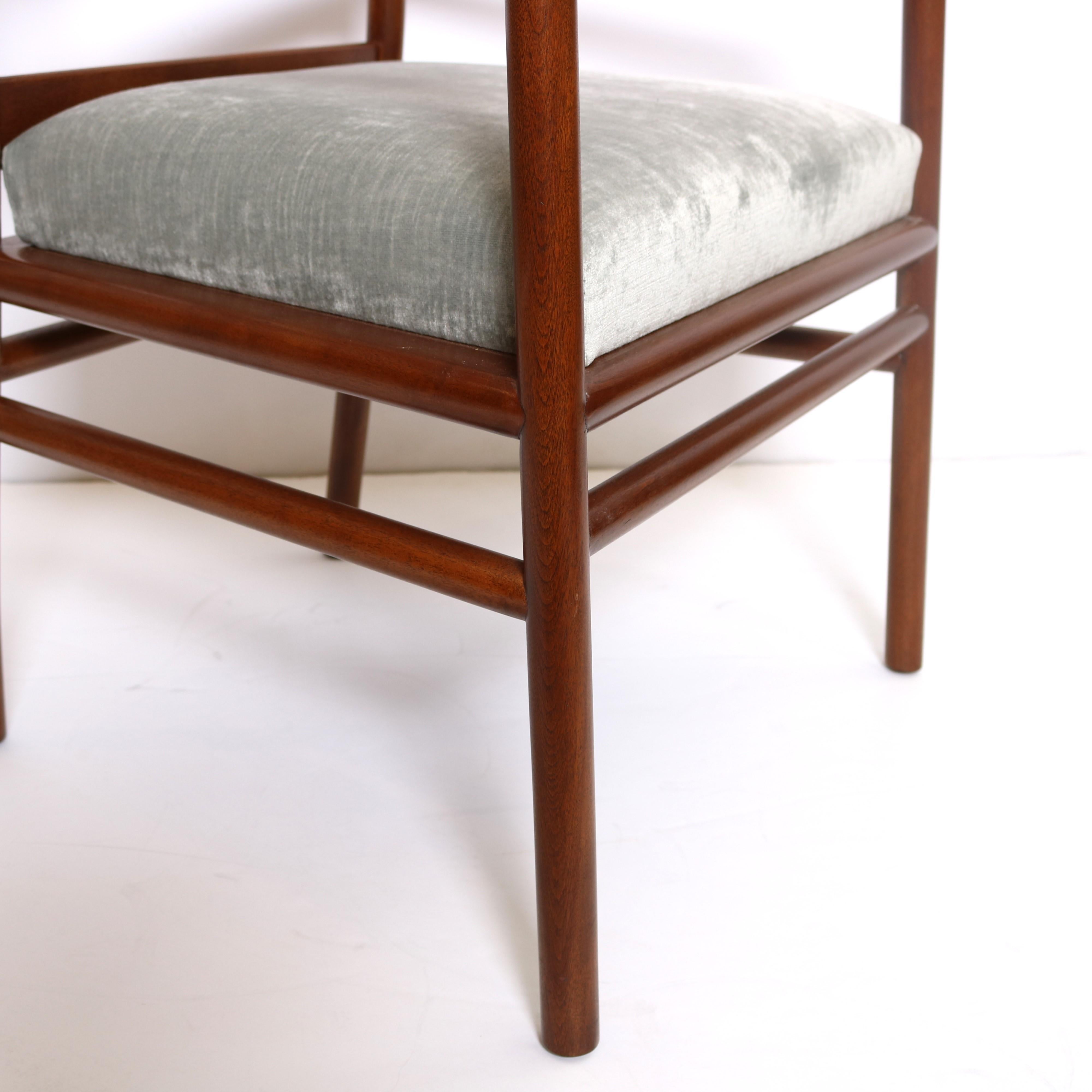 Fabric Pair of Widdicomb Armchairs by T.H. Robsjohn Gibbings For Sale