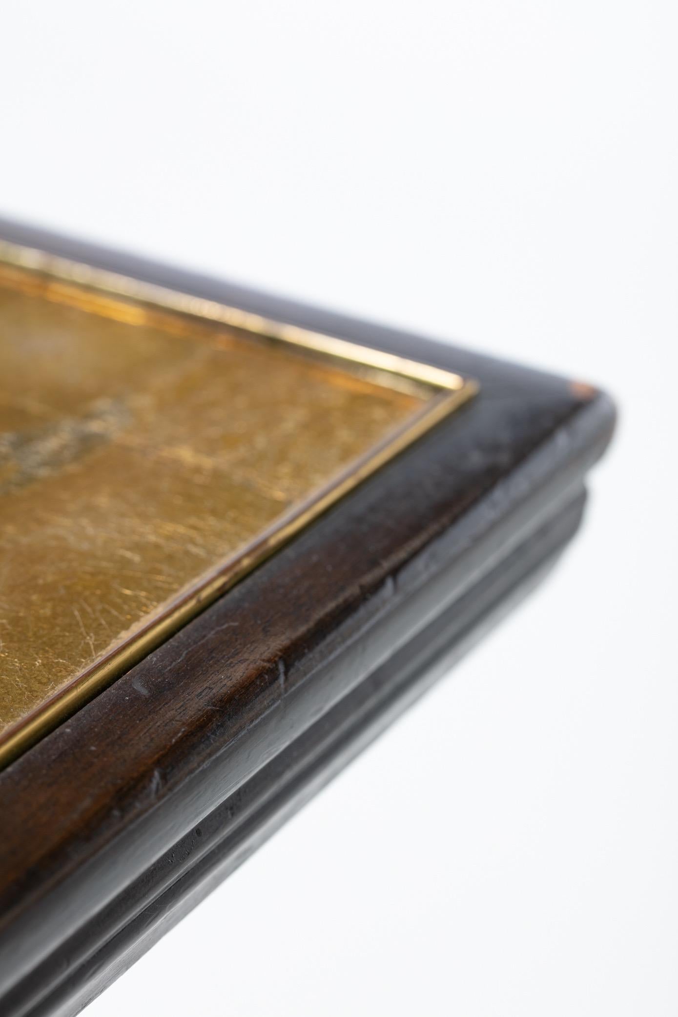 Paire de tables d'appoint Widdicomb avec plateau en vert-de-gris et côtés en résine, vers 1960 en vente 2