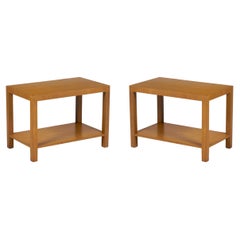 Vintage Pair of Widdicomb Modern American Mid-Century Parsons Style Wooden End Tables
