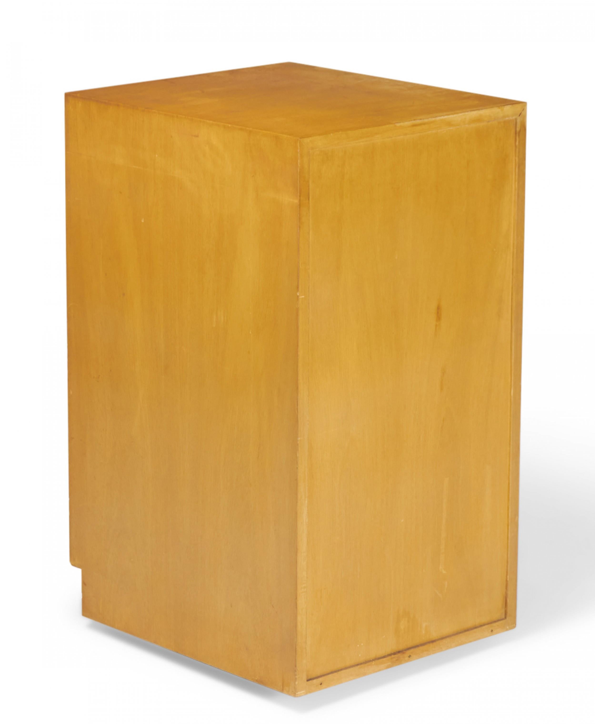 Pair of Widdicomb Modern Blond Maple Tall Single-Door Cabinet / Nightstands For Sale 3