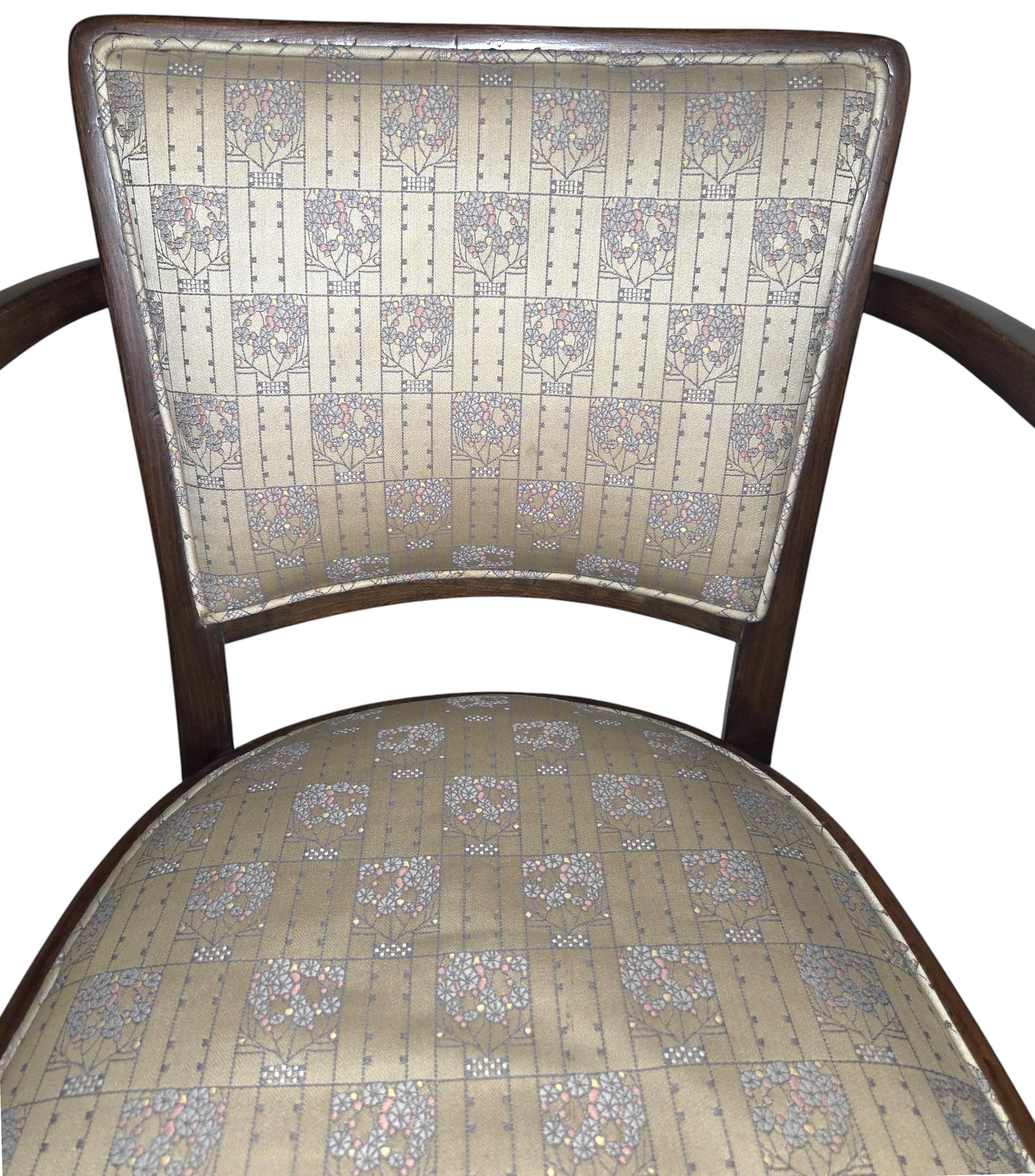 Pair of Wiener Werkstatte armchairs by Koloman Moser for J & J Kohn, Austria en vente 4