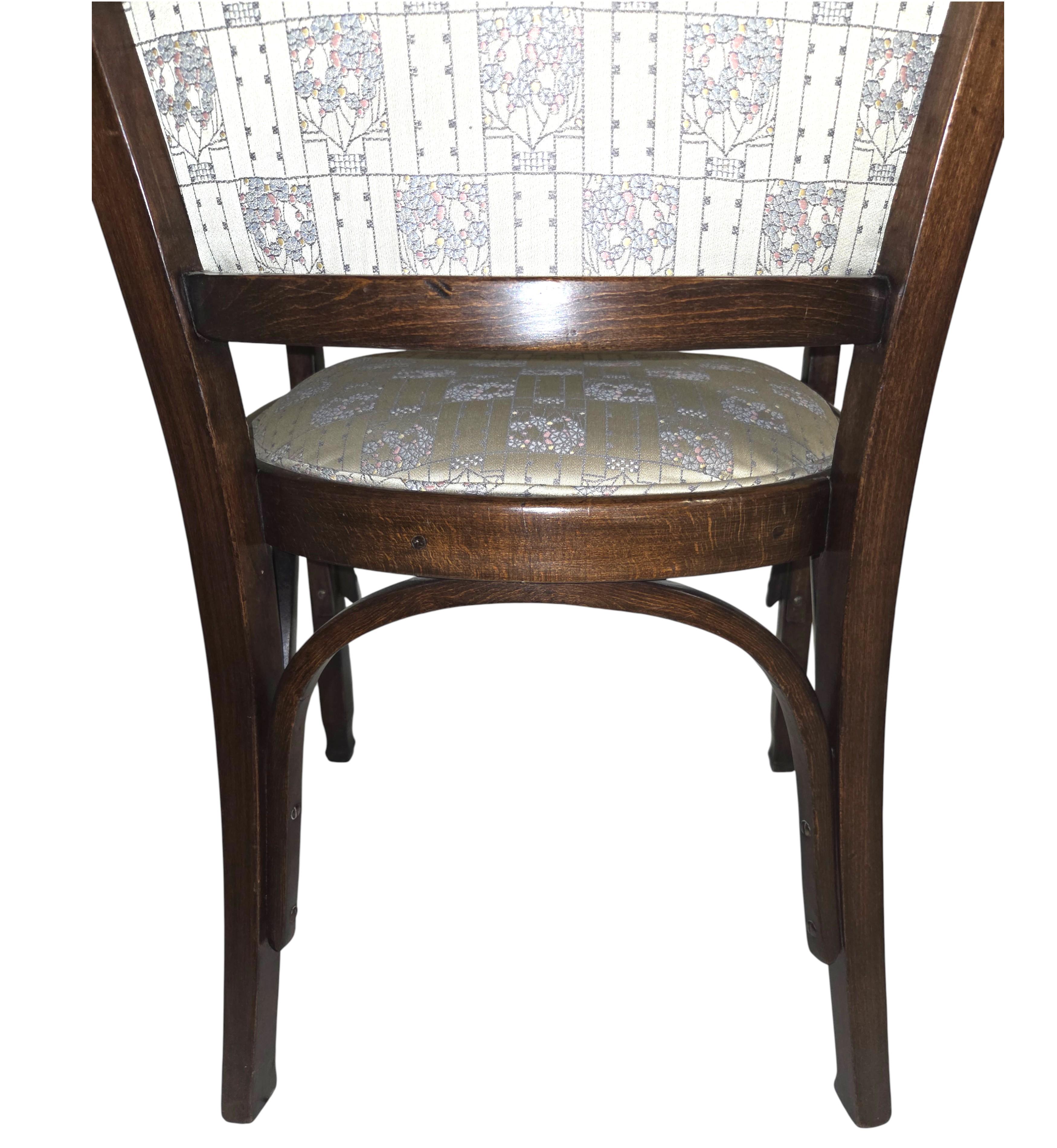 Pair of Wiener Werkstatte armchairs by Koloman Moser for J & J Kohn, Austria en vente 6