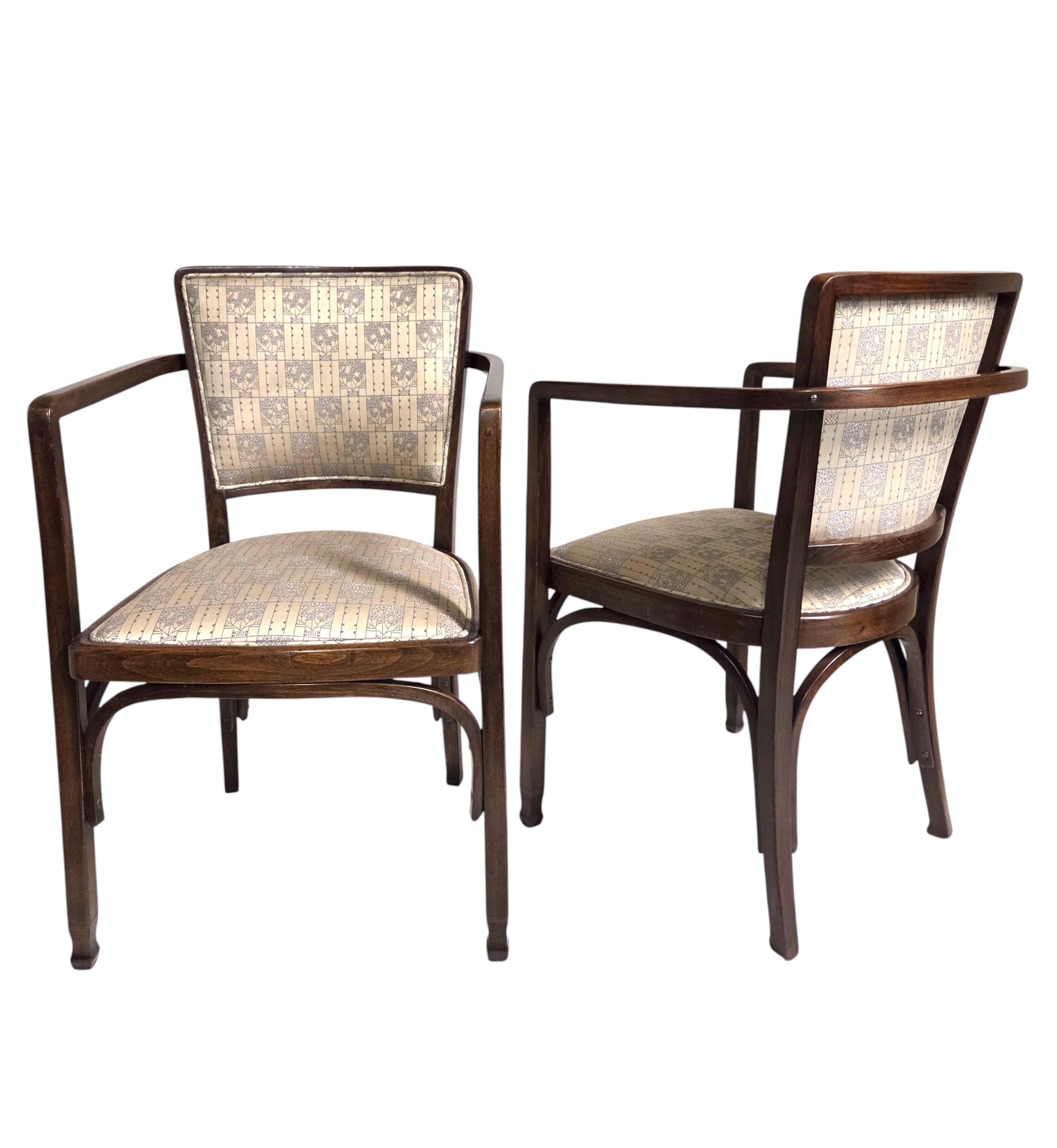 Pair of Wiener Werkstatte armchairs by Koloman Moser for J & J Kohn, Austria Bon état - En vente à New York City, NY