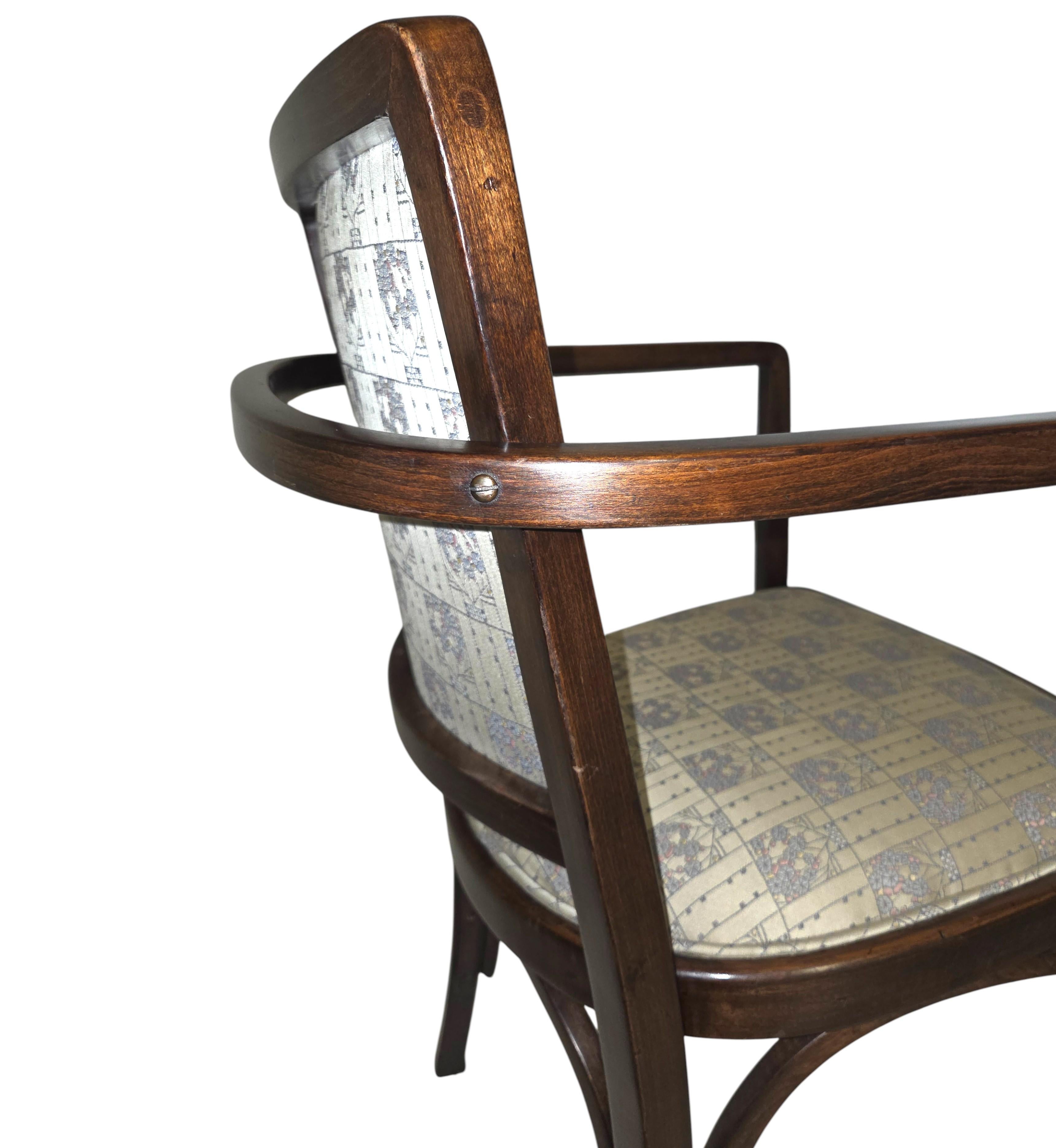 Hêtre Pair of Wiener Werkstatte armchairs by Koloman Moser for J & J Kohn, Austria en vente
