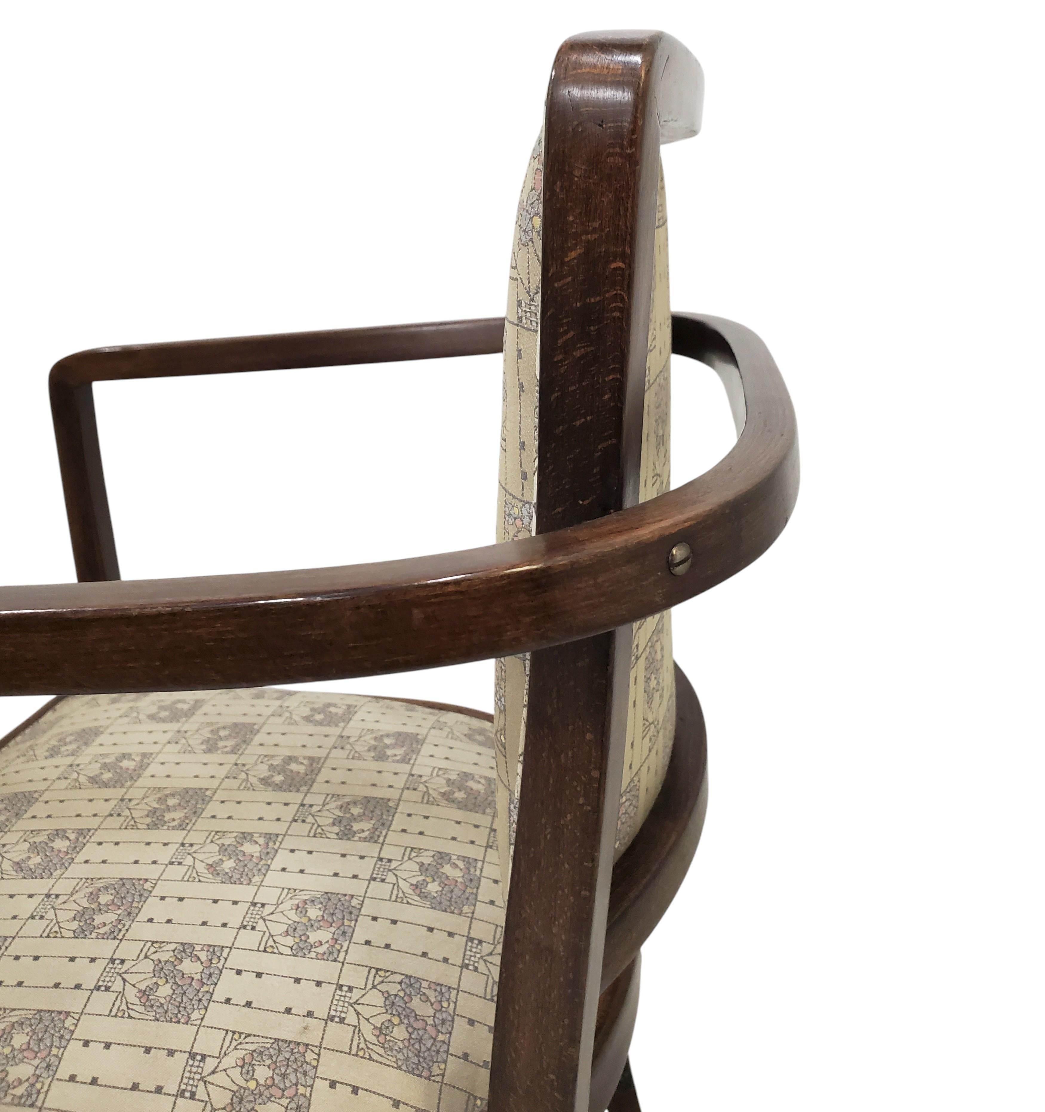 Pair of Wiener Werkstatte armchairs by Koloman Moser for J & J Kohn, Austria en vente 1