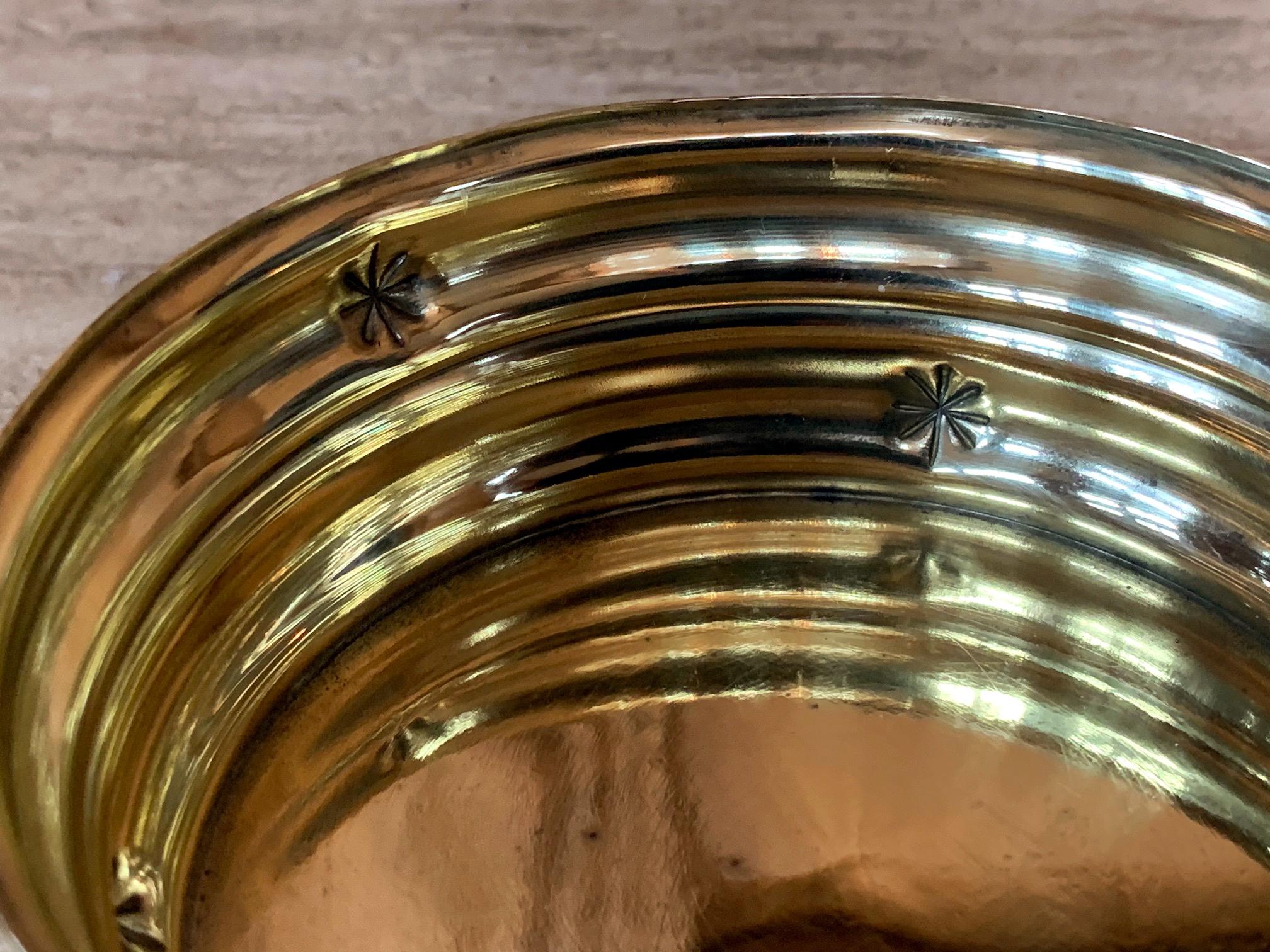 Pair of Wiener Werkstatte Brass Bowls by Dagobert Peche For Sale 4