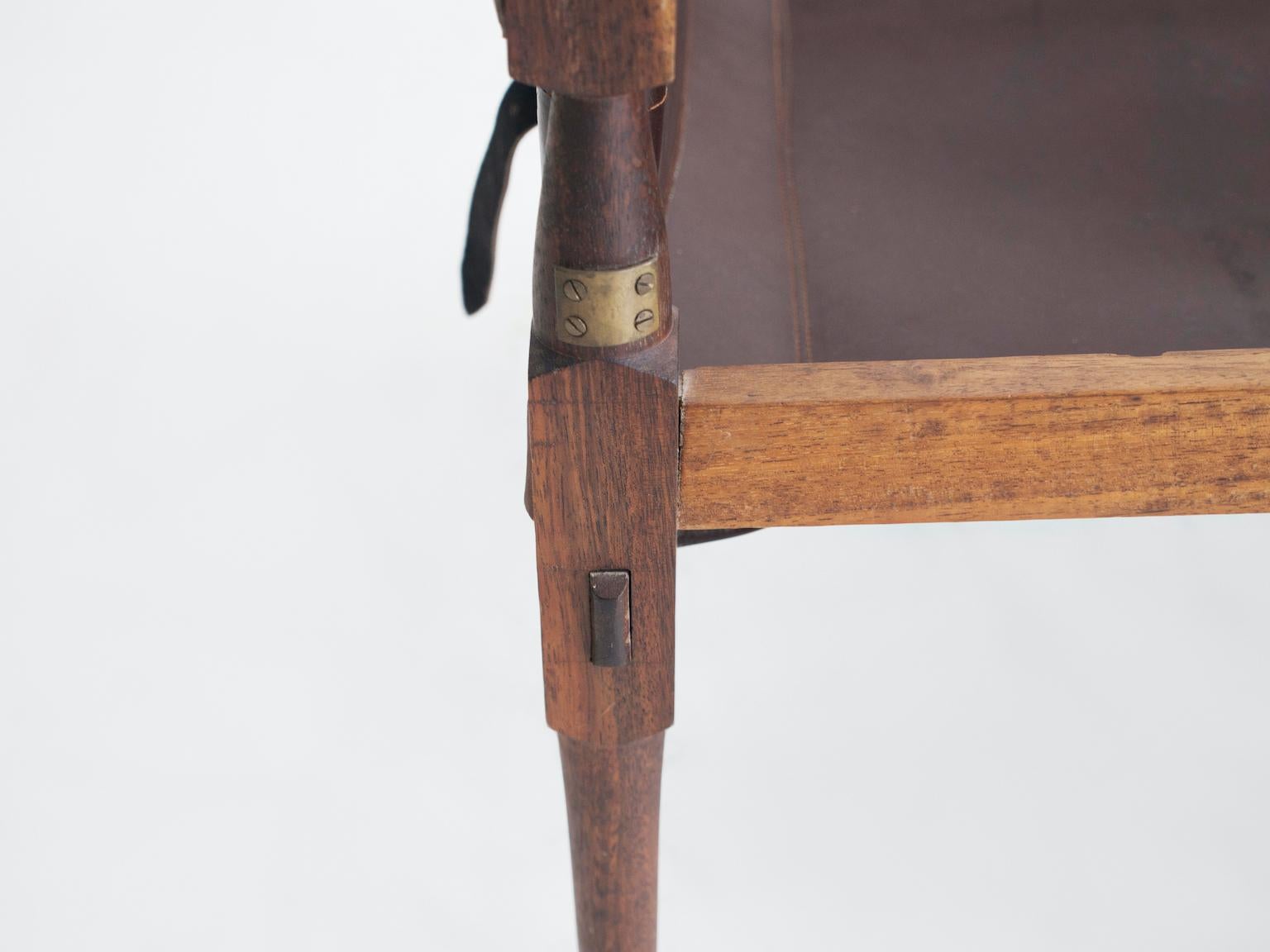 Pair of Wilhelm Kienzle Leather Safari Chairs 3