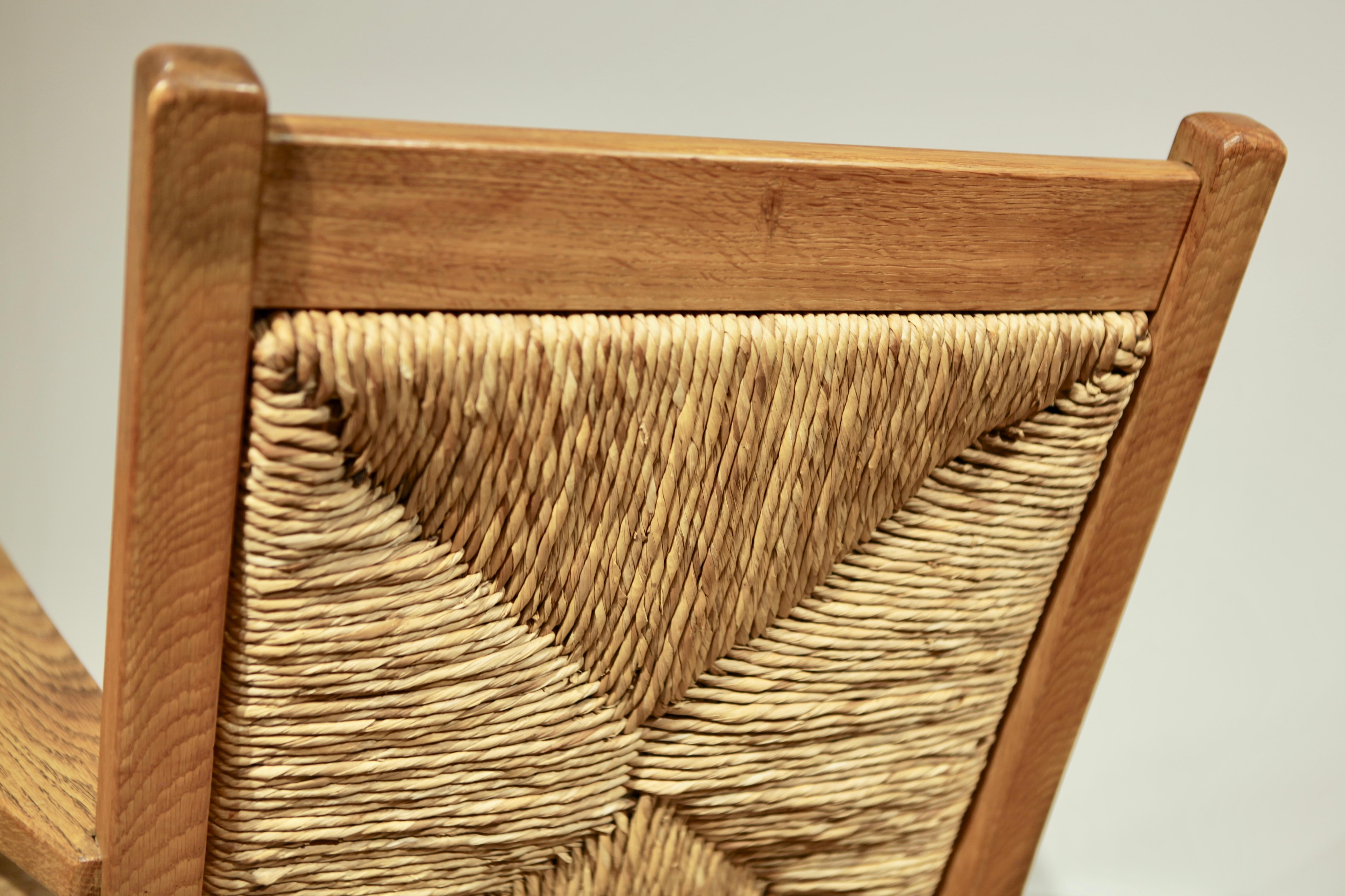 Allemand Paire de chaises Willi Ohler en chêne et jonc:: Arts & Crafts:: Allemagne:: années 1920