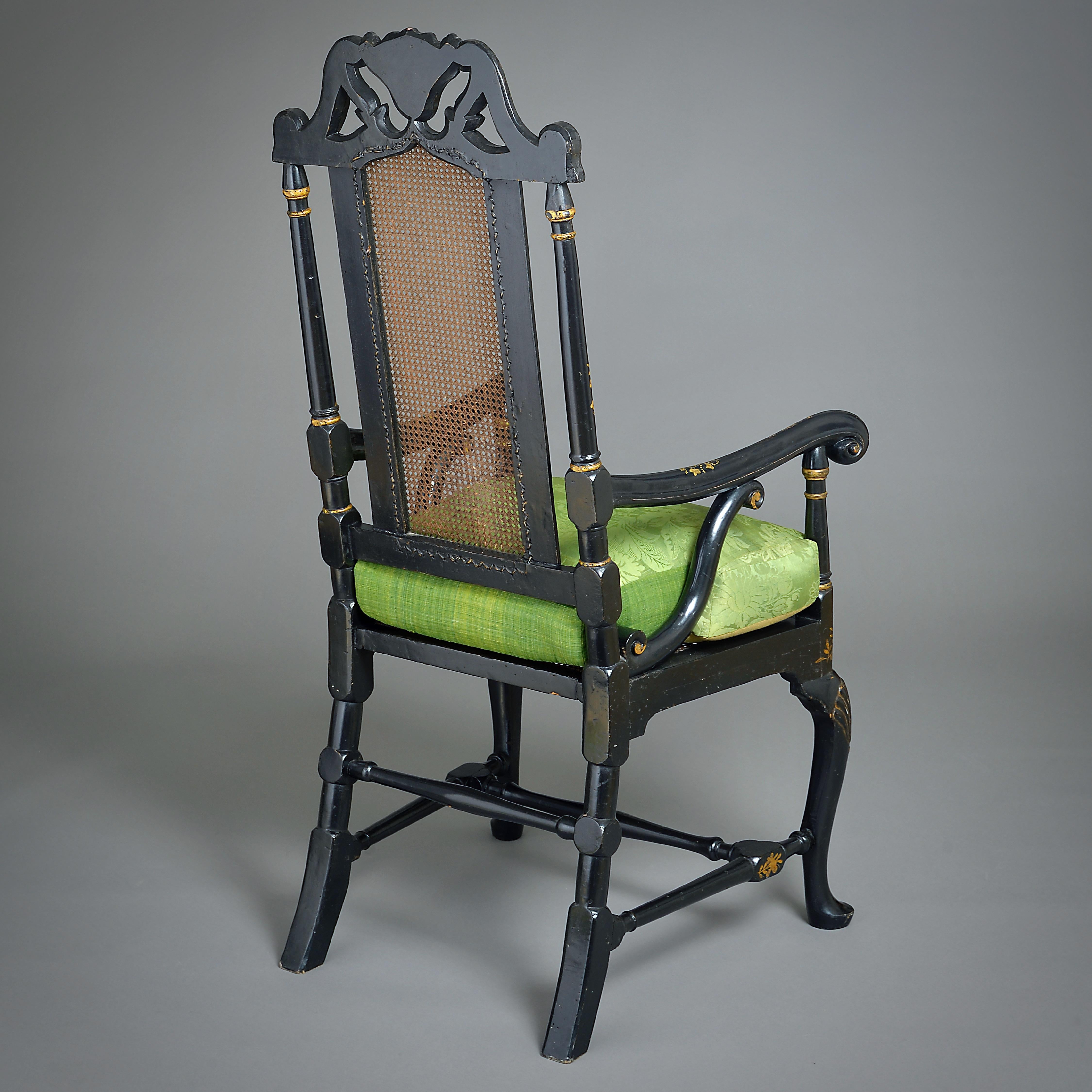 Coppia di poltrone in giamaica William & Mary in vendita 1