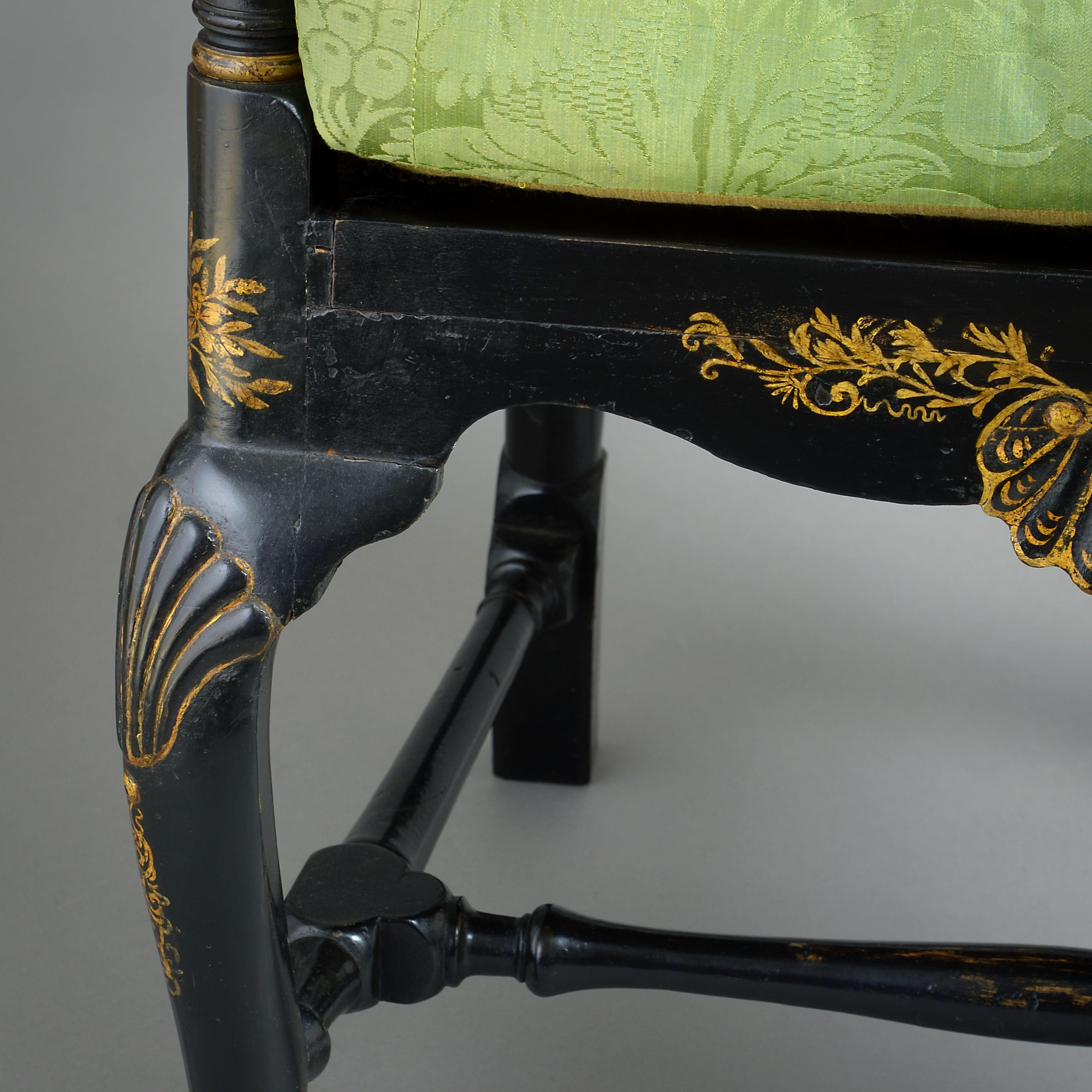 Coppia di poltrone in giamaica William & Mary in vendita 4