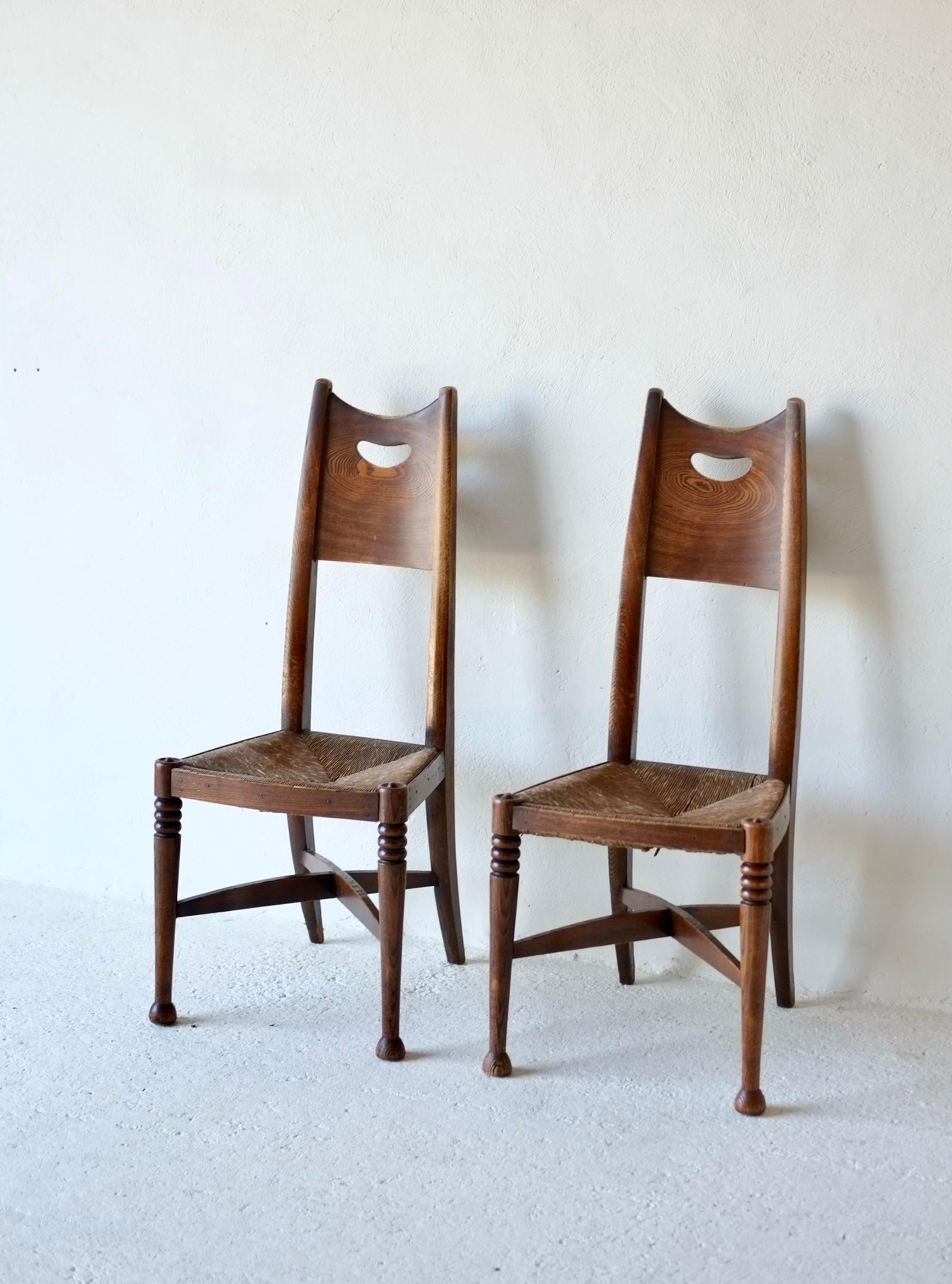 William Birch Arts & Crafts-Stühle, George Walton zugeschrieben, 1910, Paar (Arts and Crafts) im Angebot