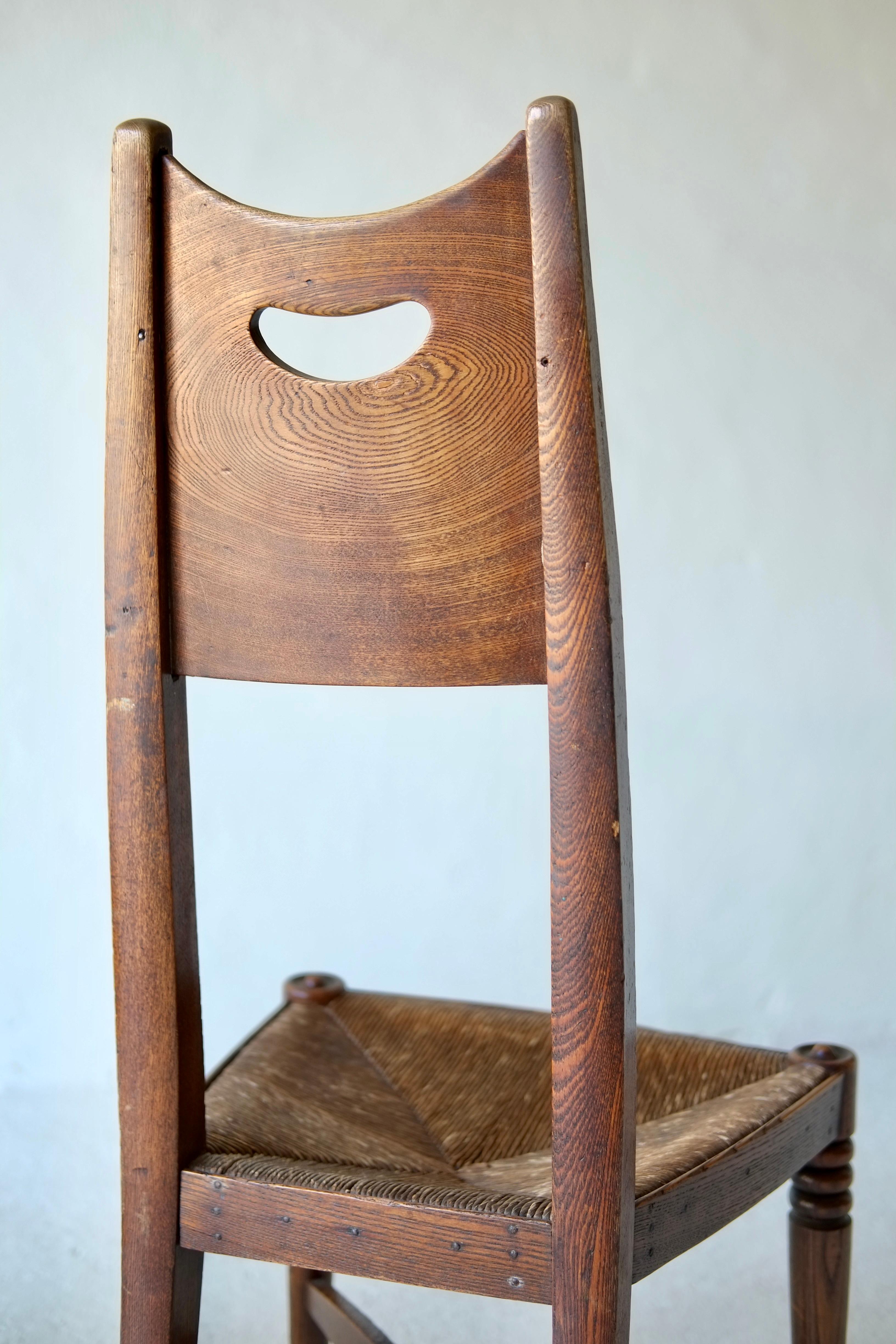 William Birch Arts & Crafts-Stühle, George Walton zugeschrieben, 1910, Paar (Binse) im Angebot
