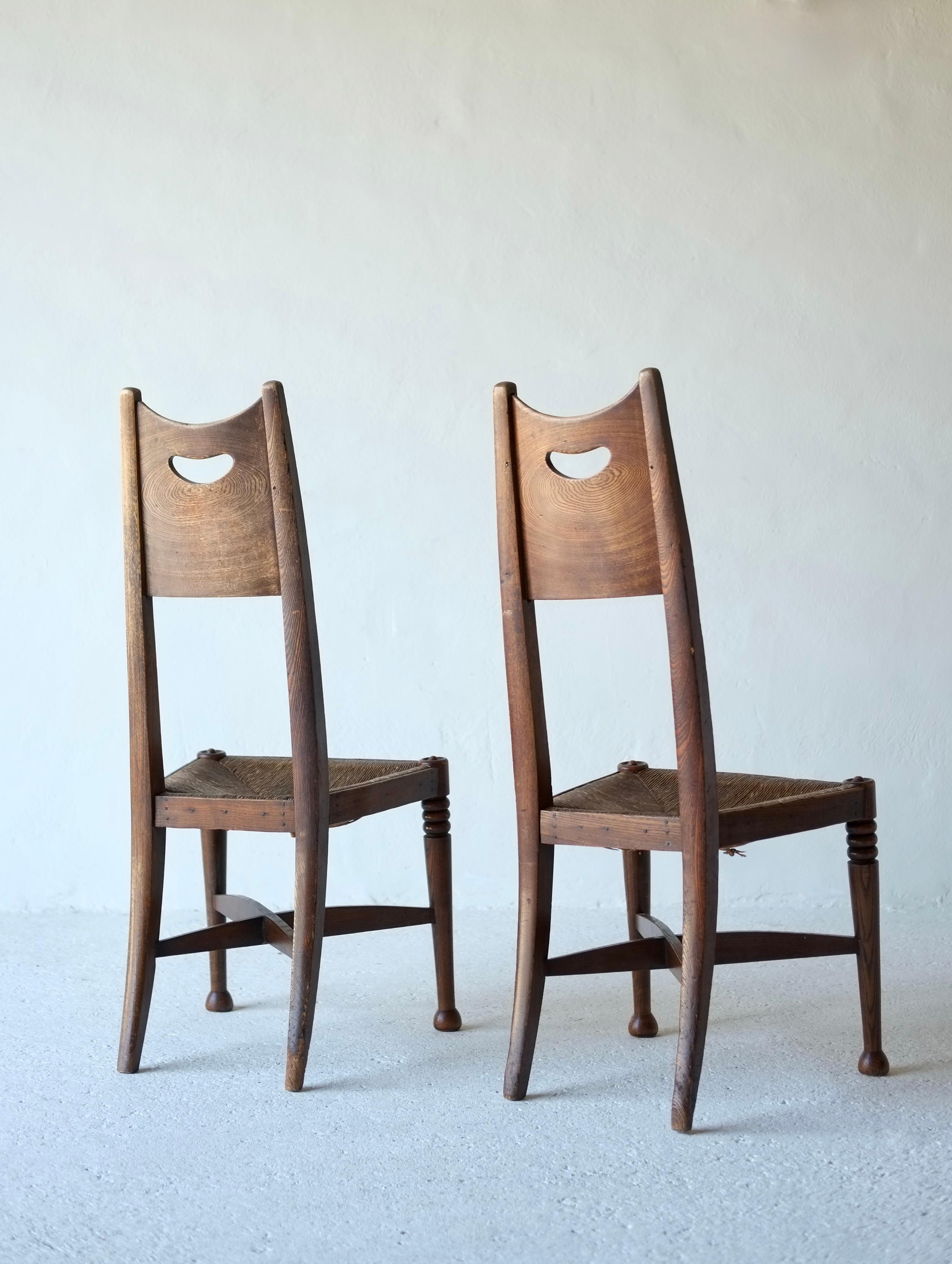 William Birch Arts & Crafts-Stühle, George Walton zugeschrieben, 1910, Paar im Angebot 1