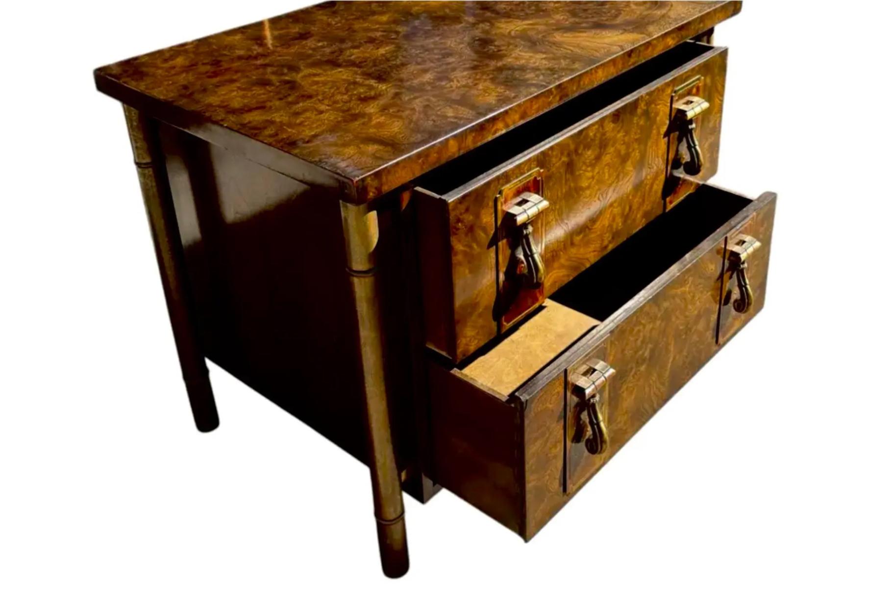 Pair of William Doezema for Mastercraft Mid Century Modern Nightstands In Good Condition For Sale In LOS ANGELES, CA