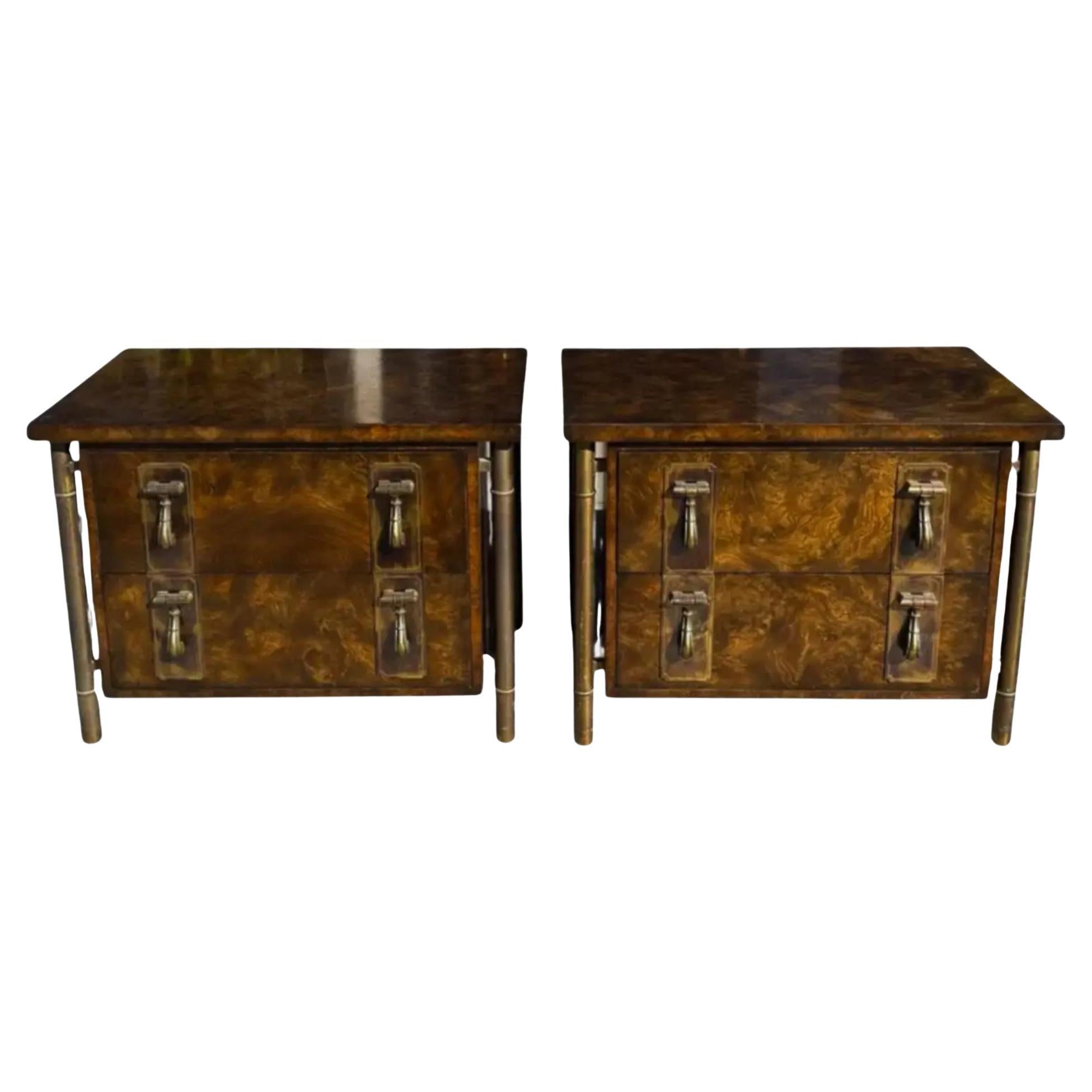 Pair of William Doezema for Mastercraft Mid Century Modern Nightstands