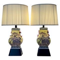 Coppia di lampade da tavolo a urna cinesi William Haines, proprietà di Kirk Douglas, anni '60