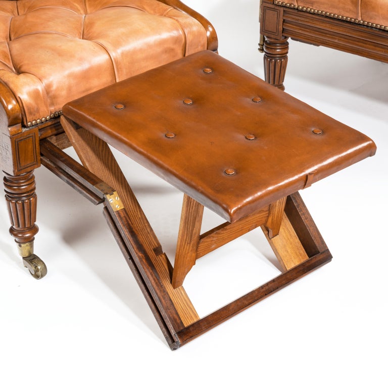 Pair of William IV Adjustable Mahogany Library Armchairs, by George ...