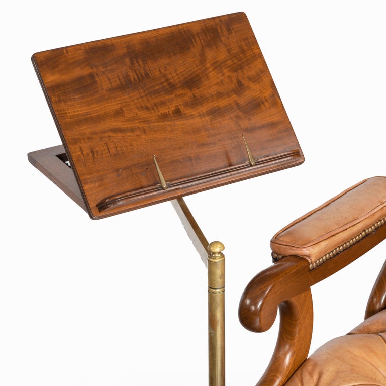Pair of William IV Adjustable Mahogany Library Armchairs, by George ...