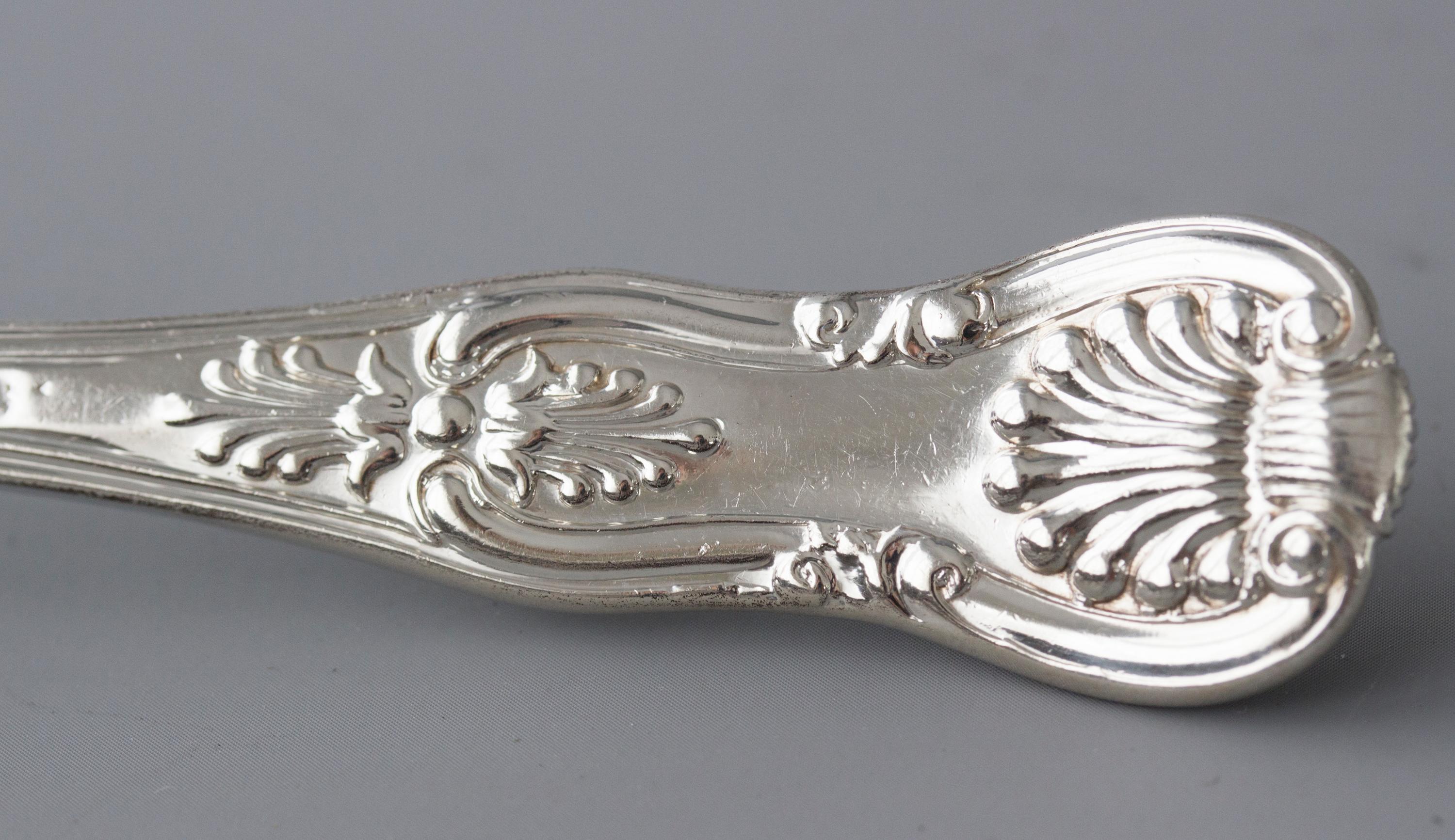 Sterling Silver Pair of William IV Kings Pattern Sauce Ladles, London, 1834 by William Eaton